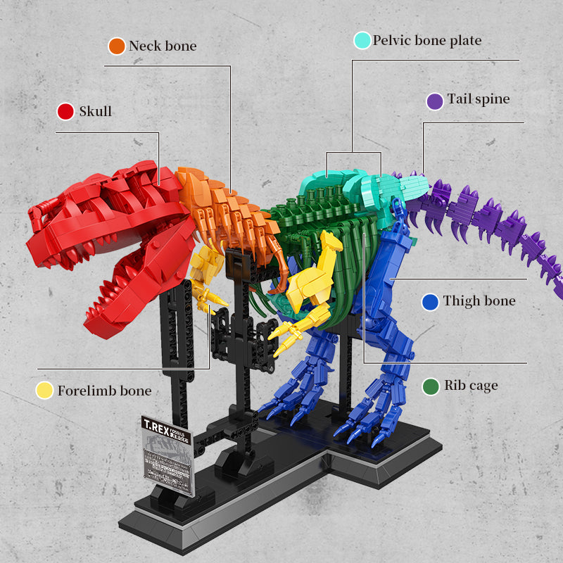 Forange FC6211 1572-Piece Tyrannosaurus Rex Dinosaur Fossil Building Block Set - STEM Educational Toy for Kids, Dinosaur Lovers & Collectors - Perfect for Birthday Gifts, Classroom Activities & Creative Play