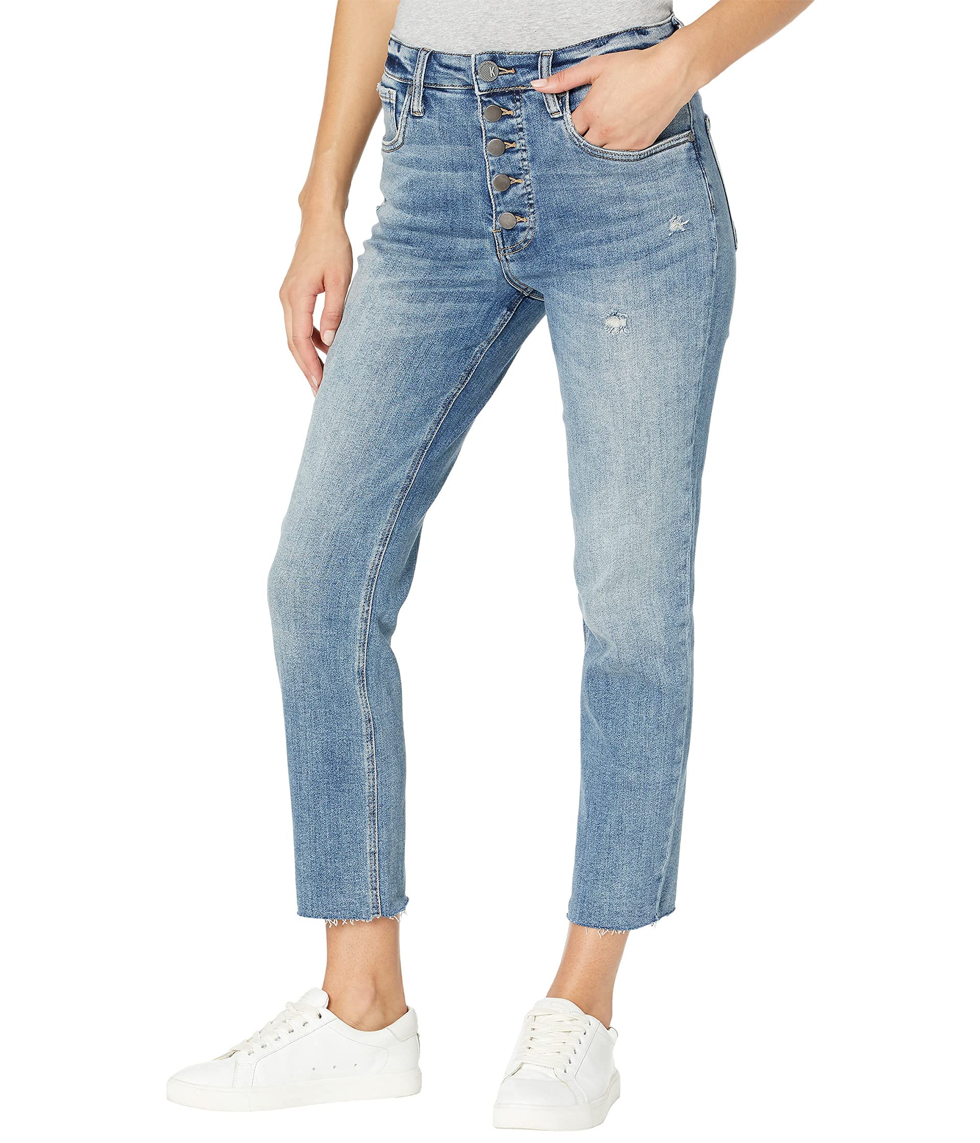 KUT from the Kloth Rachael High-Rise Fab Ab Mom Jeans - Women's Stretch Denim Pants for Comfort & Style | Perfect for Casual Outings, Work & Everyday Wear