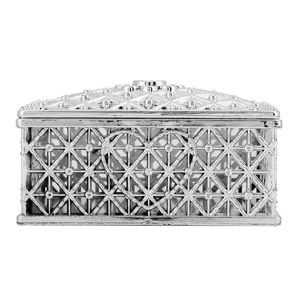 12PCS Silver Hollow Treasure Chest Candy Boxes - Creative Square Gift Box for Wedding Favors, Party Decorations, Candy Containers & Decorative Accessories | Perfect for Themed Parties, Baby Showers, Bridal Showers & Holiday Gifts