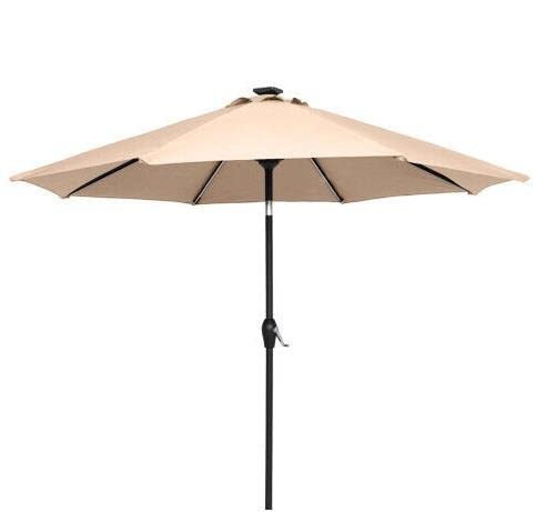 9FT Folding Cream Golf Umbrella - Windproof Compact Travel Umbrella for Rain & Outdoor Use