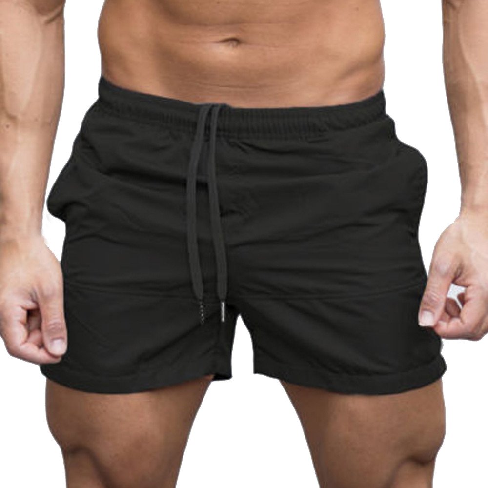 FarJing Men's Gym Shorts - Elastic Waist Workout Jogging Sports Pants for Running, Training & Casual Wear | Perfect for Gym, Home Exercise & Outdoor Activities