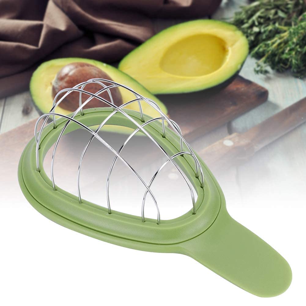 Premium Stainless Steel Avocado Cutter & Slicer Set (2-Pack) - Multi-Functional Fruit Tool for Cubing, Dicing & Separating Avocados, Melons & More - Perfect Kitchen Gadget for Salads, Smoothies & Healthy Snacks