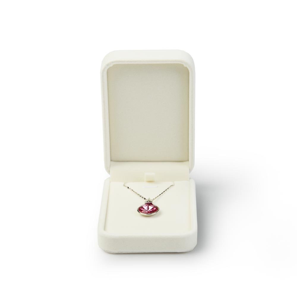 Oirlv Velvet Jewelry Box - White Velvet Pendant Storage Case for Necklaces, Rings & Earrings - Elegant Gift Packaging & Jewelry Showcase for Weddings, Birthdays & Special Occasions