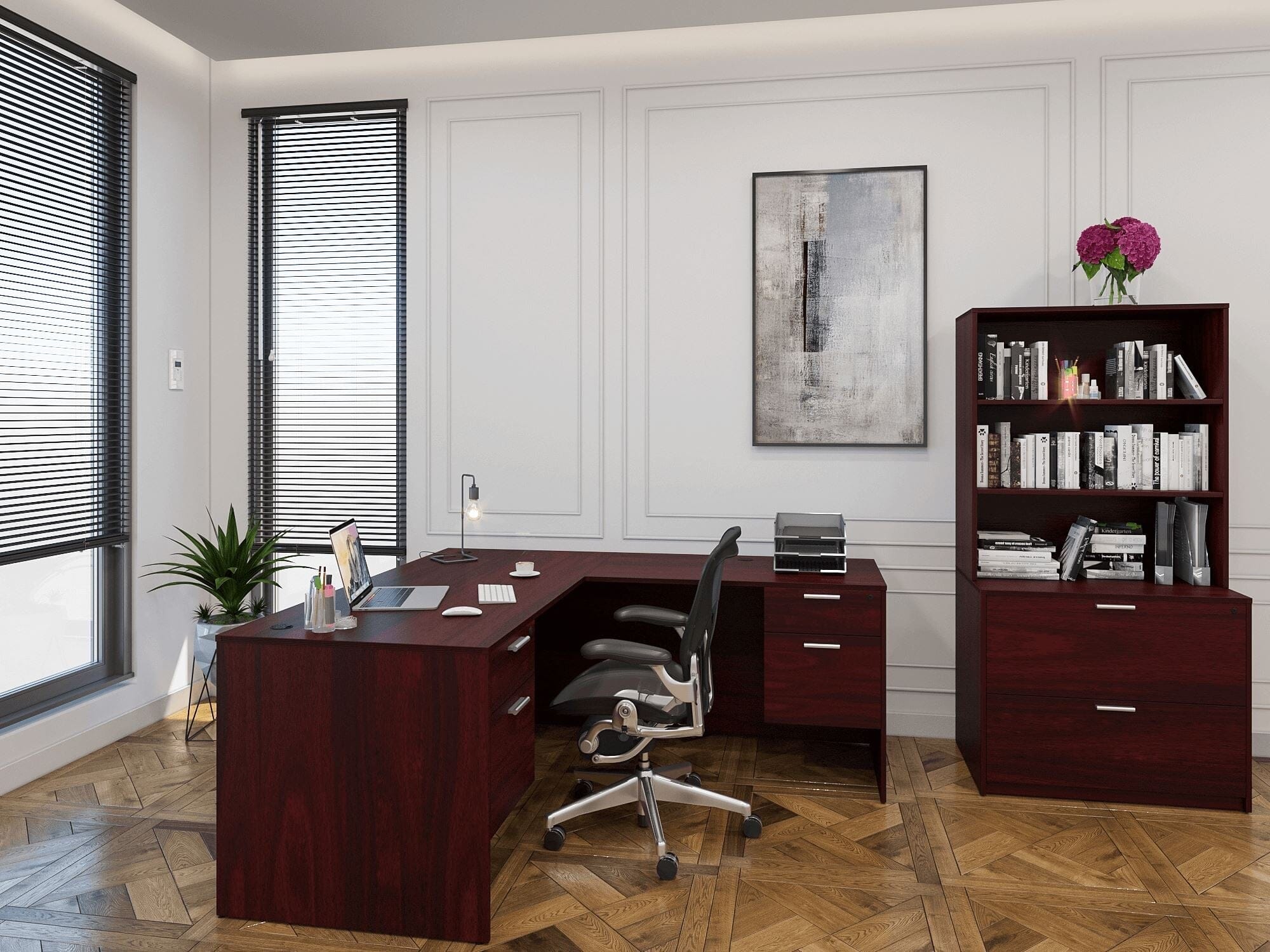 Premium L-Shaped Computer Desk for Home Office - Ergonomic Corner Workstation with Ample Storage Space | Perfect for Gaming, Study & Remote Work