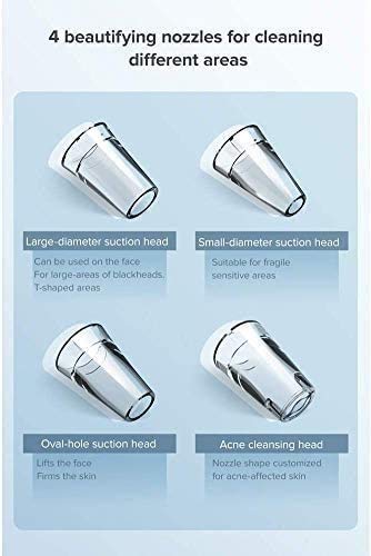 Electric Blackhead & Whitehead Remover Vacuum - Rechargeable Pore Cleaner for Acne Prone Skin - Facial Suction Kit for Women & Men - Perfect for Daily Skincare & Spa Treatments