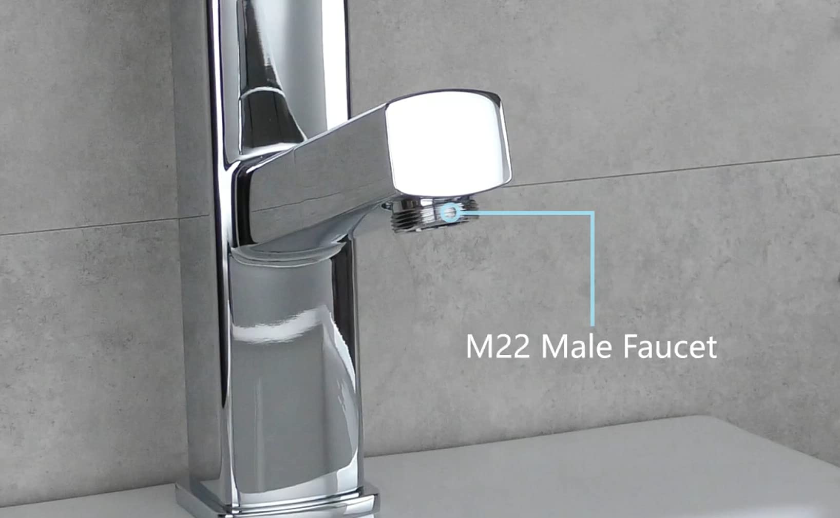 **BRASS Sink Valve Diverter Faucet Splitter - M22 x M24 Thread, Polished Chrome, PV10 - Replacement Part for Kitchen & Bathroom Sink Faucets, Faucet to Hose Adapter - Perfect for Water Filtration, Garden Hose, and Multi-Tap Installations**
