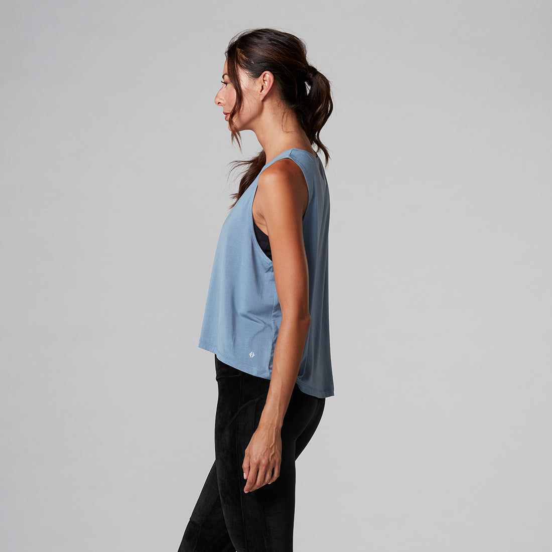 Tavi Noir High Low Tank Top for Women - Stylish Asymmetrical Hem Casual & Party Wear - Perfect for Layering, Workouts, and Night Out