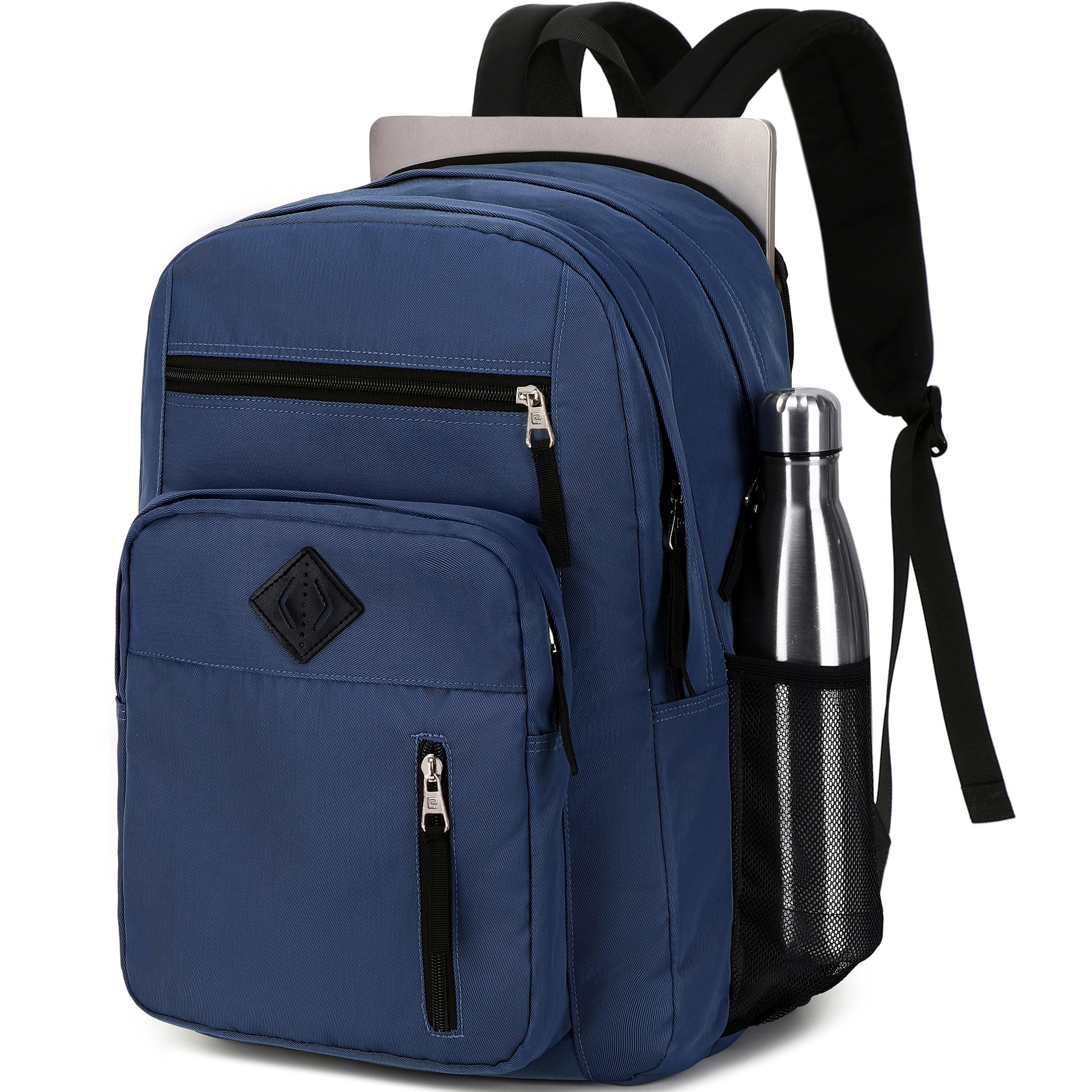 17 Inch Waterproof Laptop Backpack for Women & Men - Large College Bookbag, Work Business Travel Backpack, School Bag for Kids Boys Girls Students Teens - Perfect for School, Office, Gym & Daily Commute - Blue