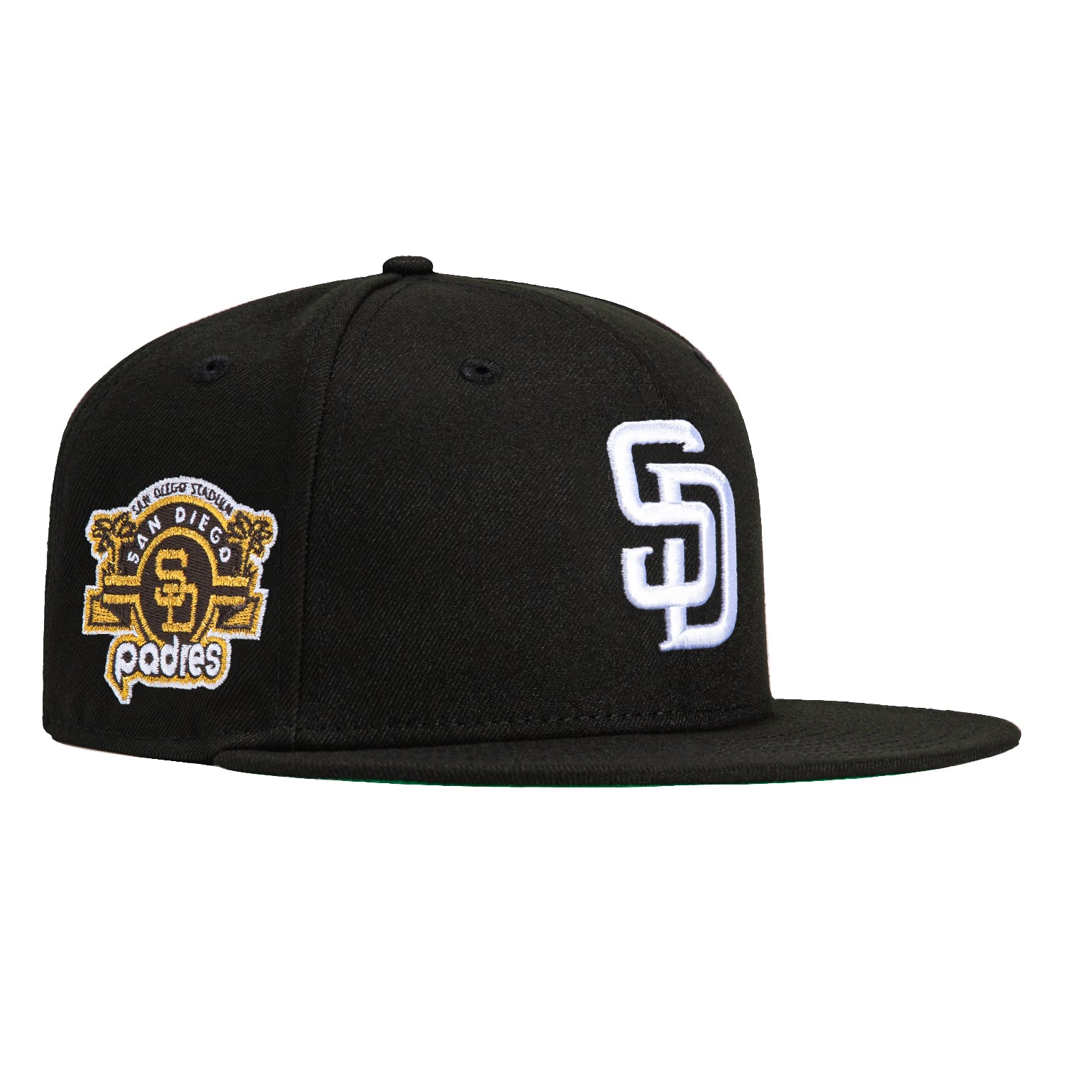 New Era 59Fifty San Diego Padres MLB Baseball Cap with Stadium Patch - Black for Baseball Games & Streetwear Fashion