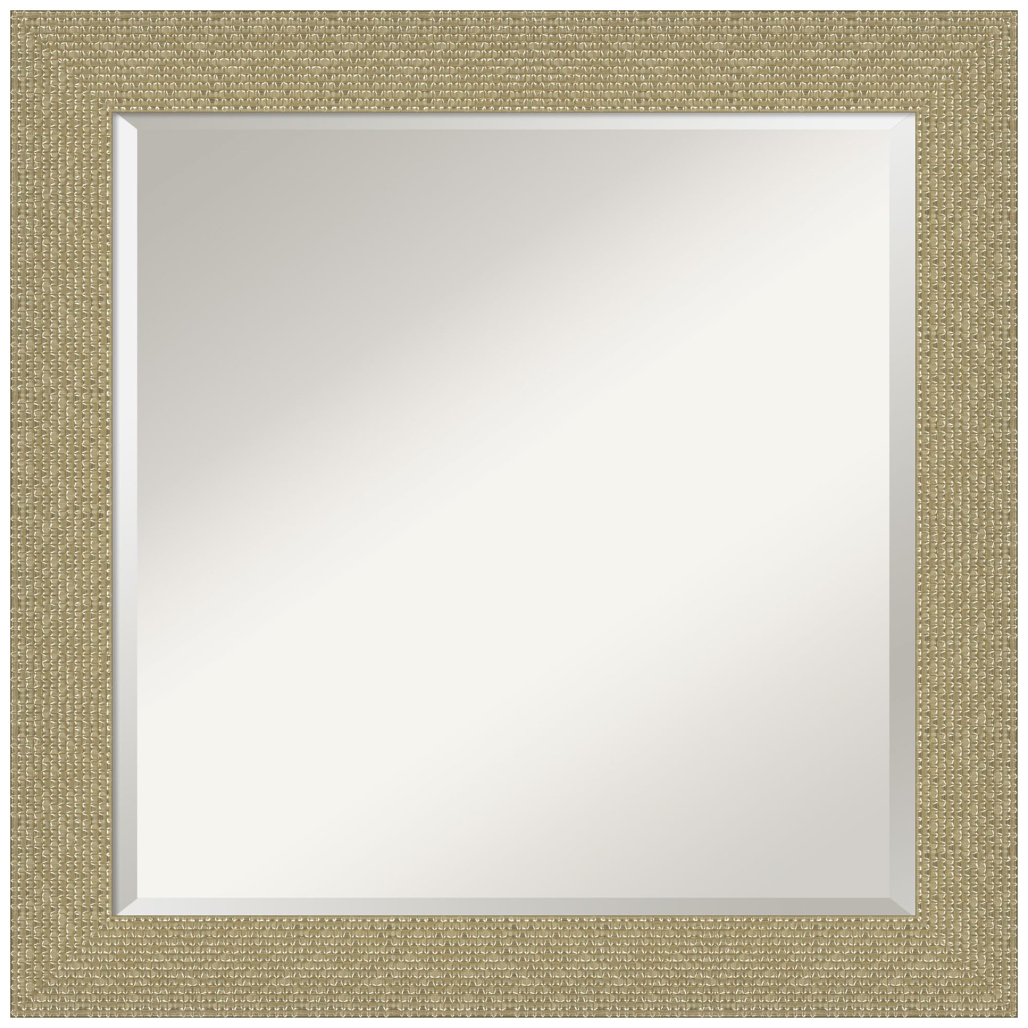 Amanti Art 24x24 Inch Gold Mosaic Square Wall Mirror with Beveled Edge - Horizontal or Vertical Hanging for Bathroom & Living Room Decor - Medium Casual Frame - Made in USA | Perfect for Vanity, Entryway, and Bedroom Accent