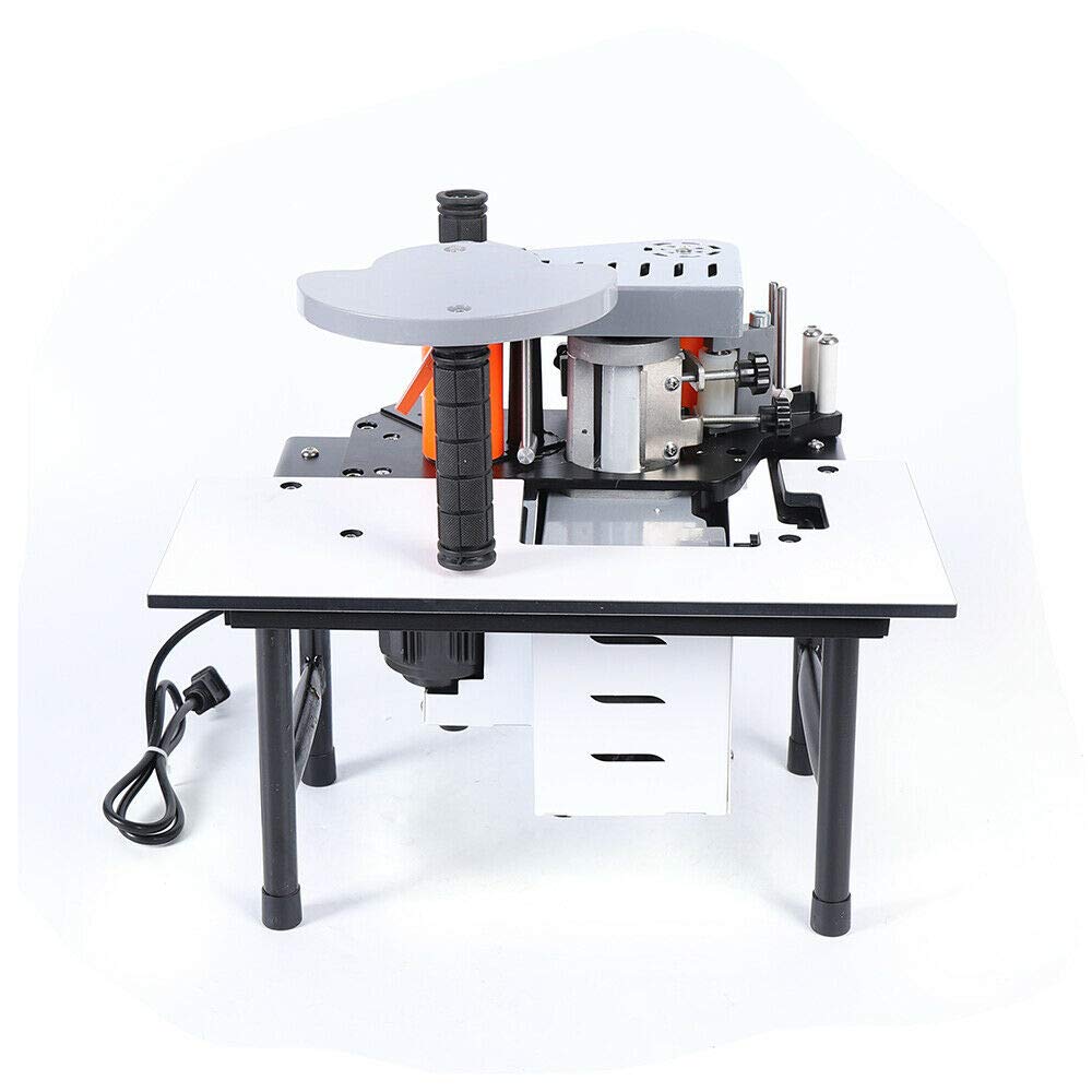 Portable 110V Wood Edge Banding Machine - 765W, 5 m/min Variable Speed, 10-60mm Width - Perfect for DIY Woodworking, Furniture Making & Cabinet Edge Trimming