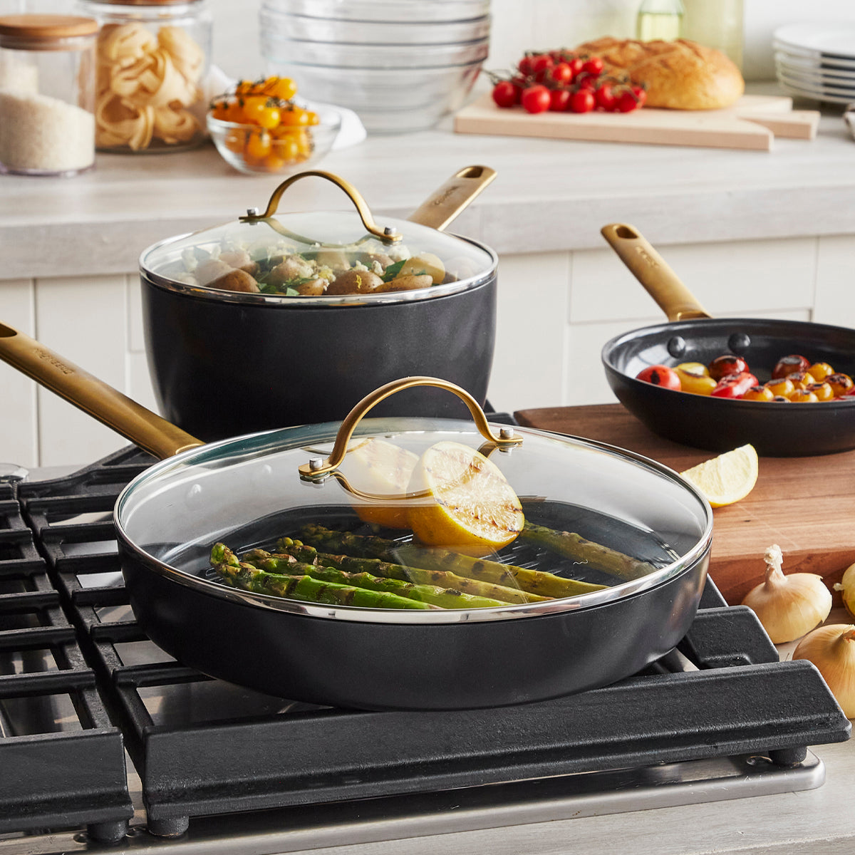 Premium 13-Piece Ceramic Nonstick Cookware Set - Black | Durable & Eco-Friendly Pots & Pans for Healthy Cooking | Perfect for Frying, Sautéing & Everyday Meals
