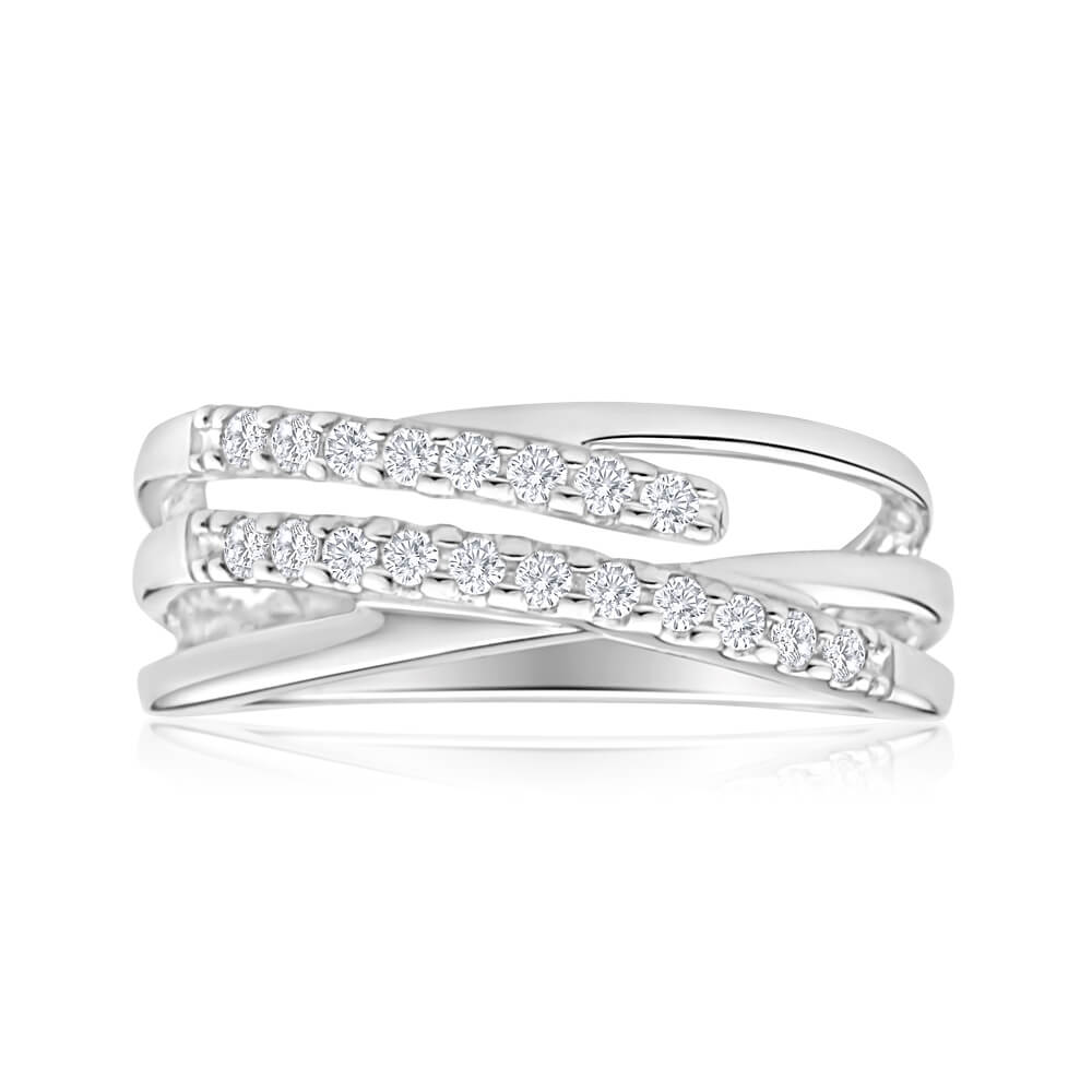 9ct White Gold 1/4 Carat Diamond Engagement Ring for Women - Elegant Wedding Band & Anniversary Gift for Her