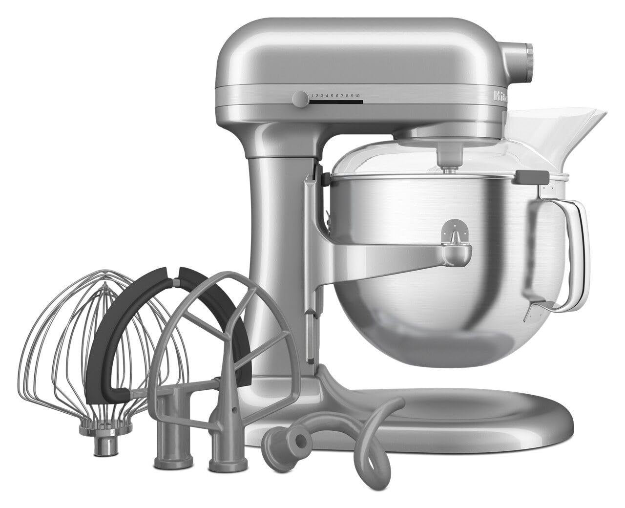 KitchenAid 7 Quart Bowl-Lift Stand Mixer with Ice Cream Maker Attachment - Contour Silver & White - Professional Baking & Dessert Making for Home Cooks & Bakers - Perfect for Cakes, Cookies, Dough & Homemade Ice Cream