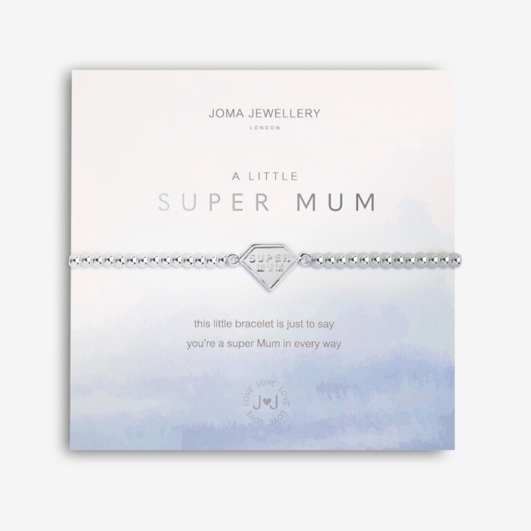 Joma Jewellery Bracelet - A Little Super Mum - Elegant & Stylish Gift for Moms, Perfect for Mother's Day, Birthday & Special Occasions