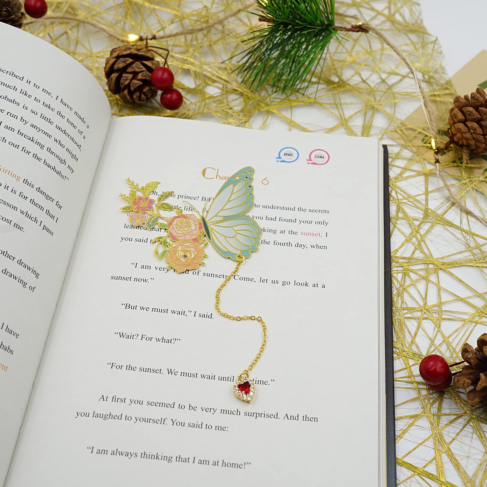 Cute Butterfly Metal Bookmarks for Women - Unique Funny Book Markers for Book Lovers, Teachers, Valentine's Day, Mother's Day, Christmas & Birthday Gifts - Perfect for Reading, Book Club Favors & Literary-Themed Presents