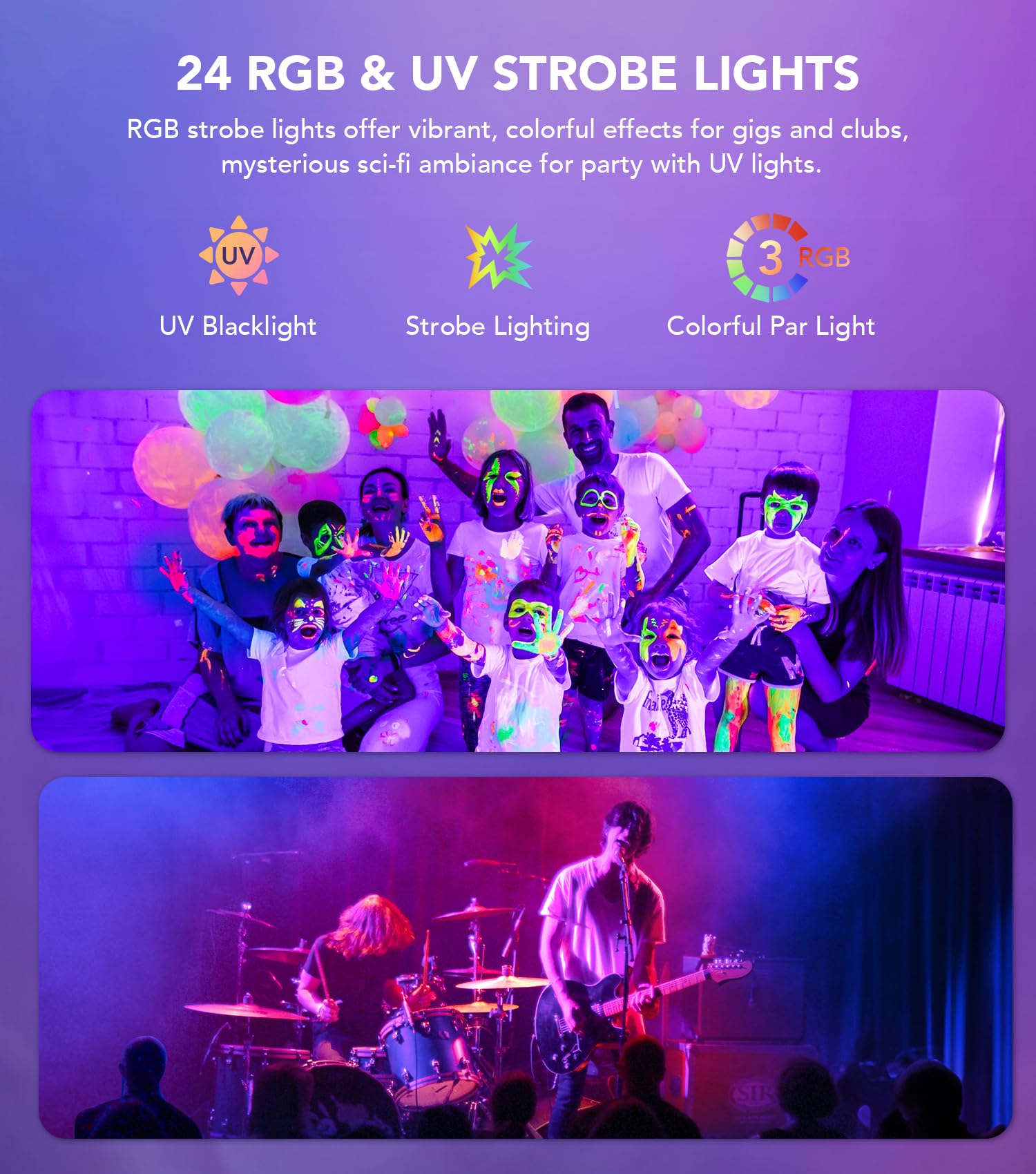 Professional 6-in-1 DMX & Sound Activated DJ Laser Light Show Machine with Disco Ball - RGBW & UV Strobe Party Lights for Rave, Club, Dance Bar, and Indoor Events | Perfect for DJ Performances, Nightclubs, and Home Parties