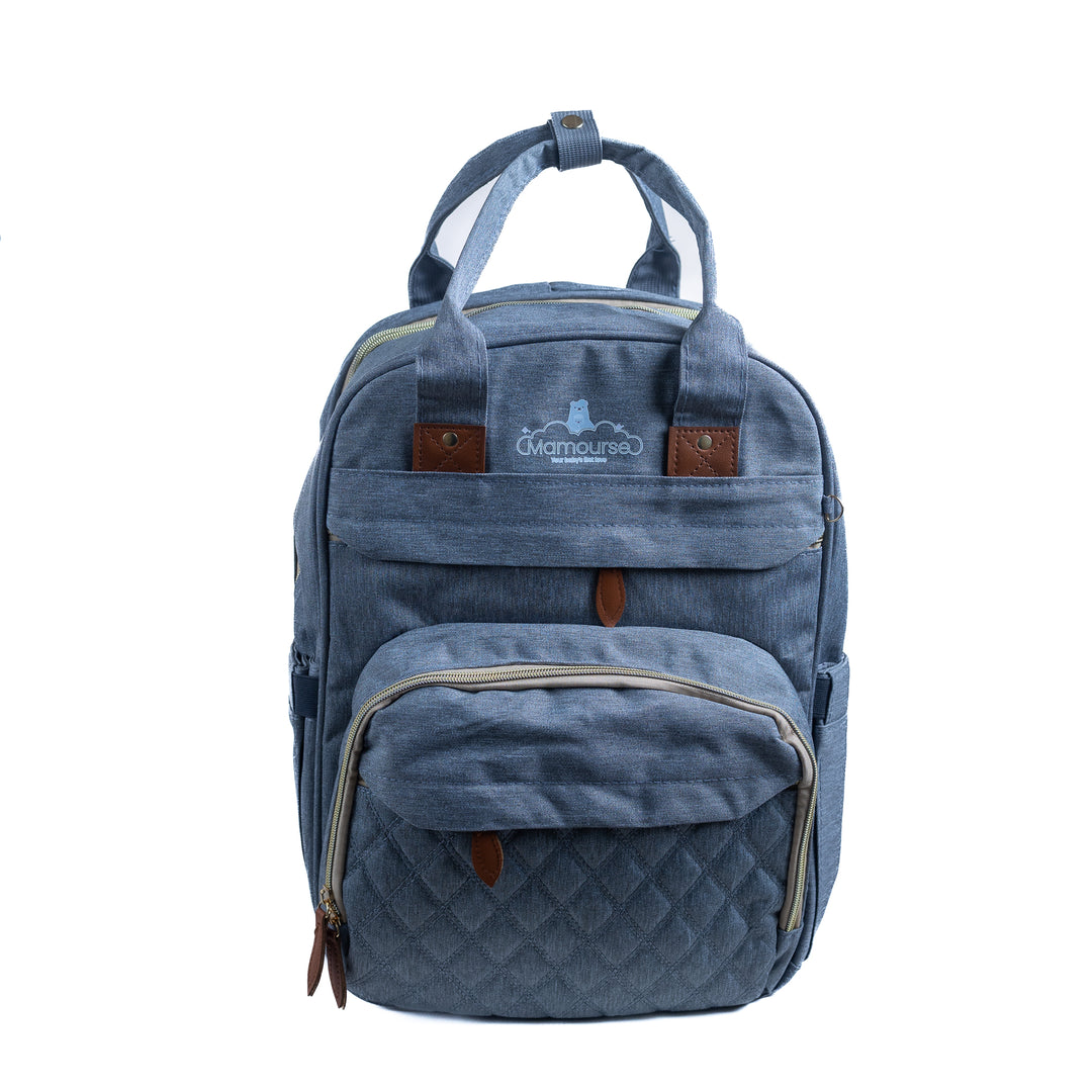BabyBear Diaper Bag Backpack - Large Insulated Baby Bag with Changing Pad, Stroller Straps & Multiple Pockets for Travel, Daycare & Outings