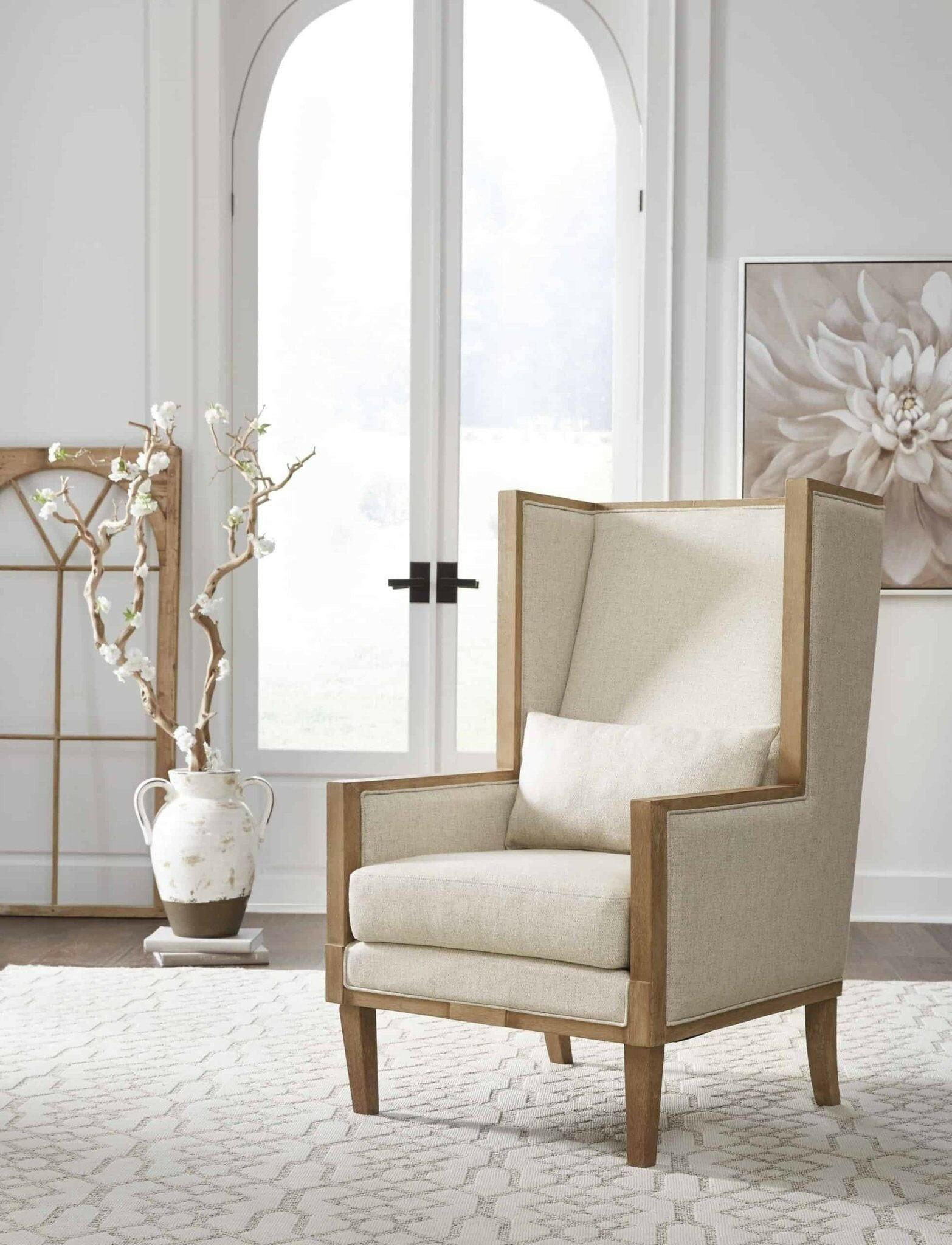 Avila Accent Chair A3000255 - Modern Mid-Century Style Lounge Chair with Wooden Legs for Living Room, Bedroom & Office - Perfect for Reading Nook, Cozy Corner or Home Decor