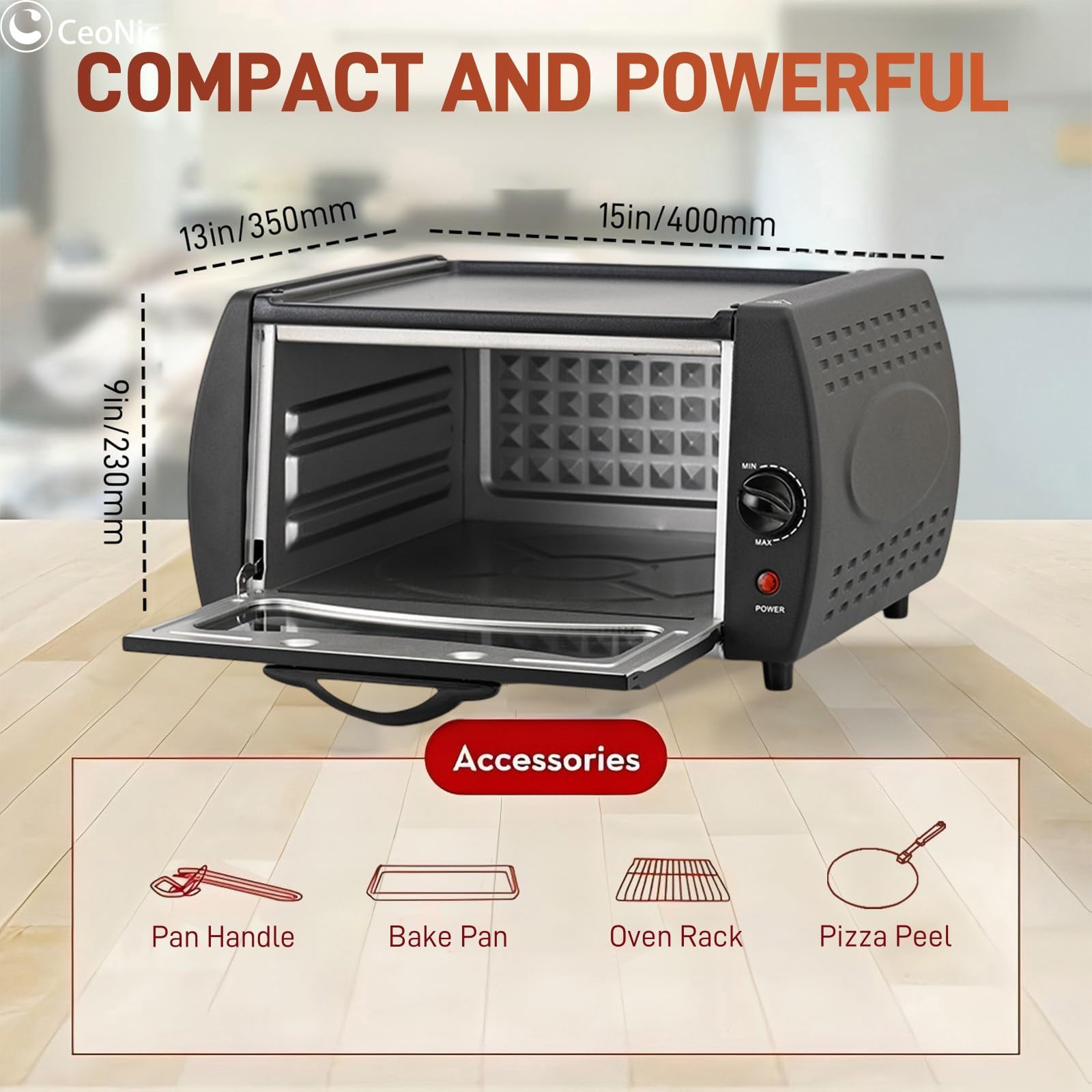 Electric Tandoor Oven for Naan, Roti & Pizza - 16QT Countertop Pizza Maker | 4-Min Fast Cooking | 122°F-752°F Adjustable Temp | Multi-Function Griddle Toaster Oven with Pizza Peel | Perfect for Home Kitchens, Indian Restaurants & Pizza Parties