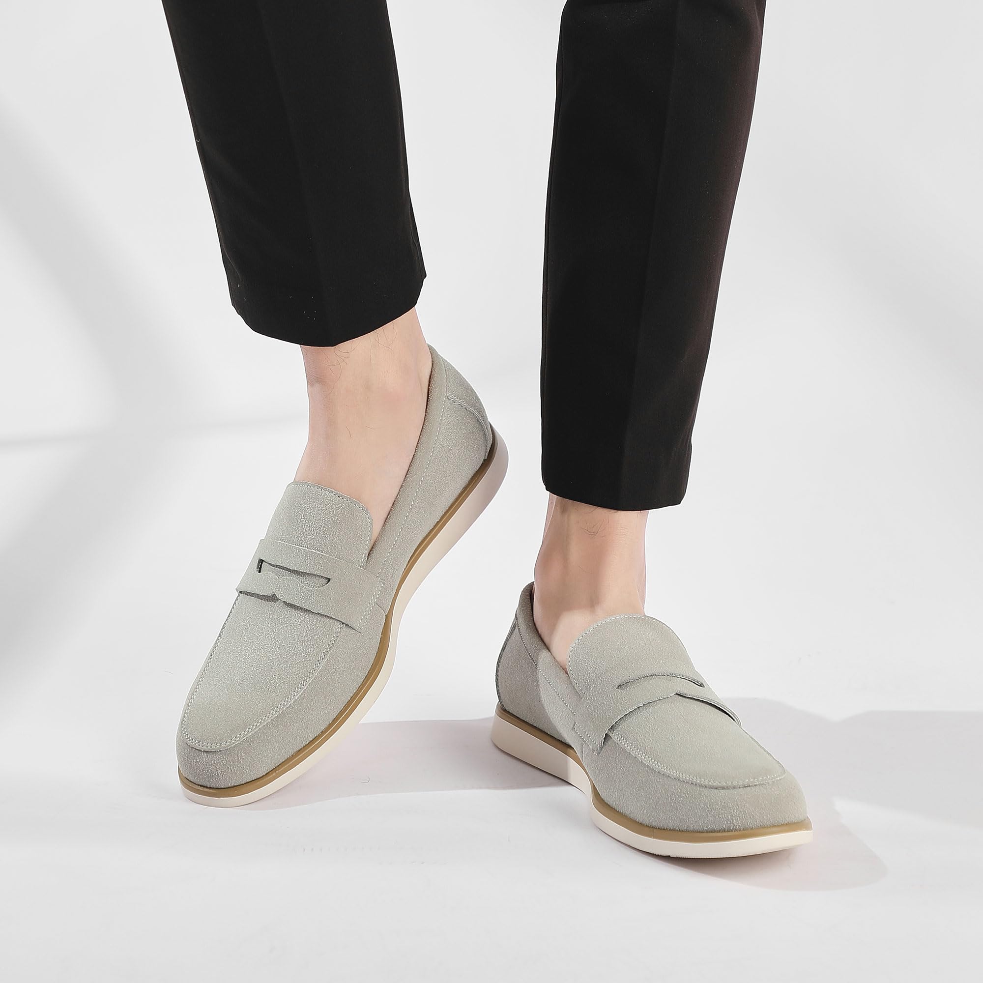 Men's Casual Loafers & Slip On Shoes - Comfortable Canvas Penny Loafers for Daily Commuting | Lightweight Non-Slip Walking Shoes for Men | Perfect for Office, Travel & Casual Outings
