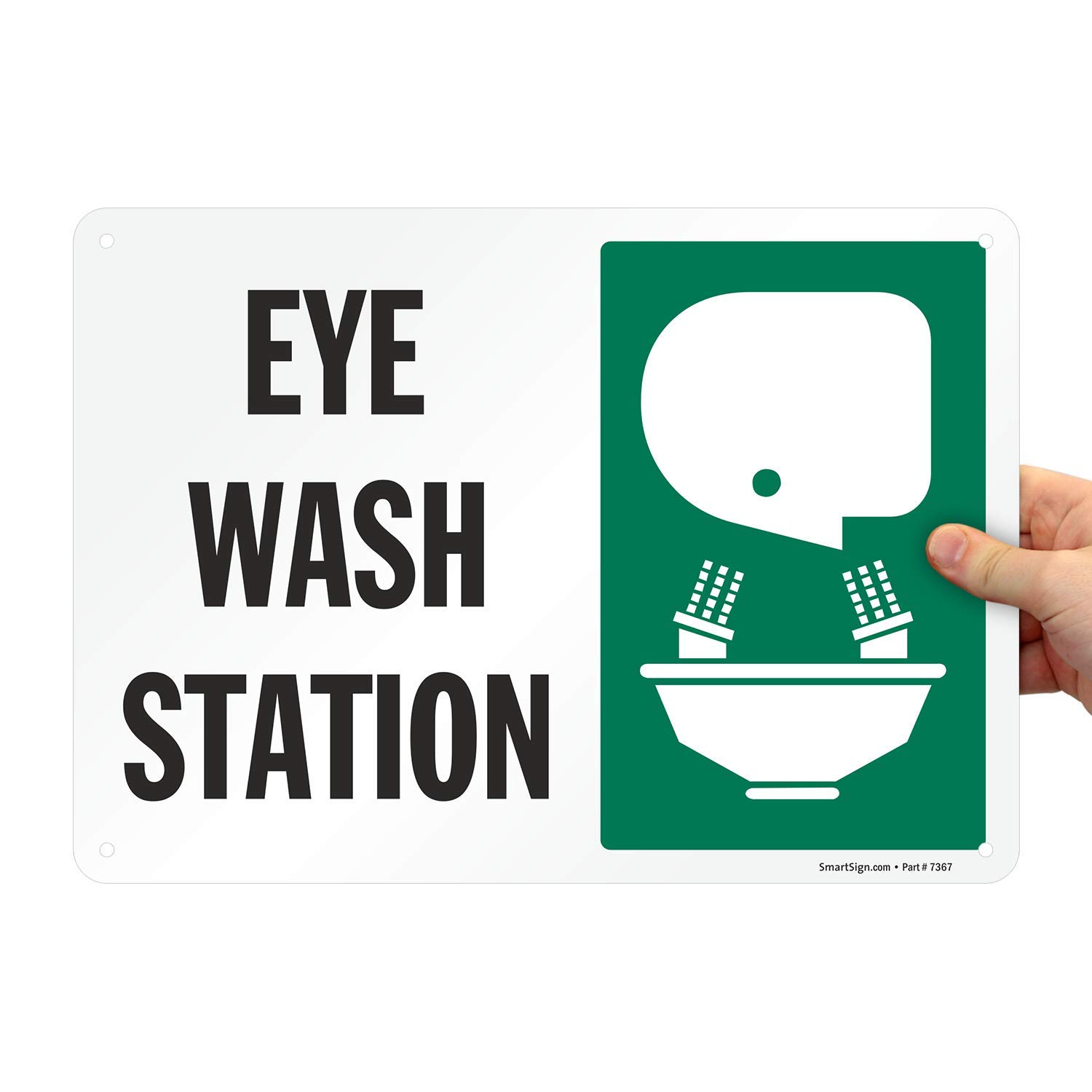 SmartSign 'Eye Wash Station' Safety Sign - 10