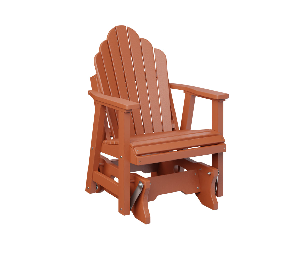 Berlin Gardens Cozi Back Single Glider - Comfortable Outdoor Rocking Chair for Patio, Porch & Garden Relaxation | Perfect for Reading, Lounging & Enjoying Nature