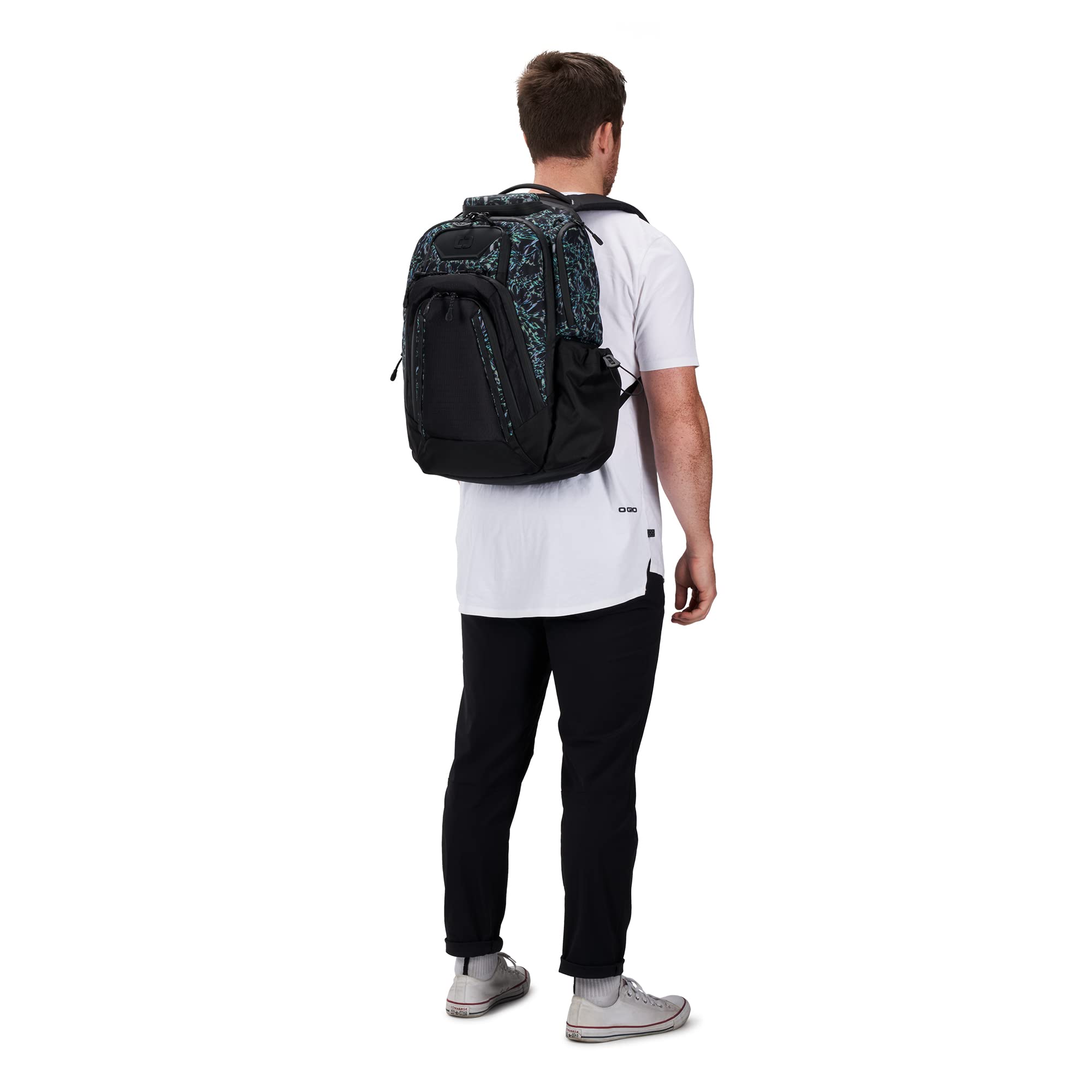 OGIO Renegade PRO Backpack - Durable Laptop Backpack for Men & Women, 17-Inch Laptop Compartment, Wildflowers Design - Perfect for Travel, Work & Outdoor Adventures