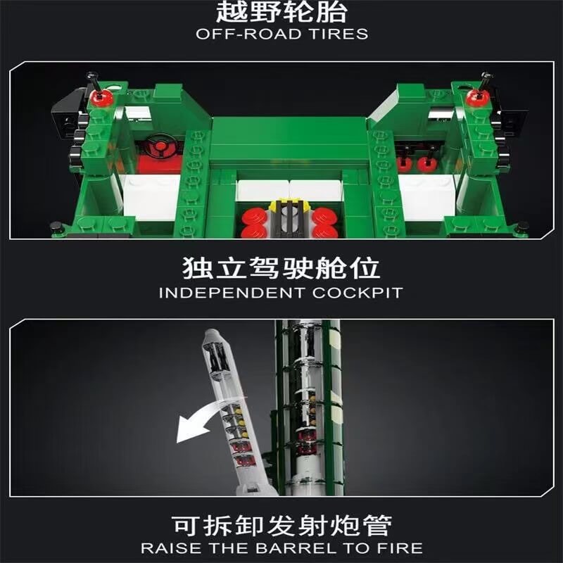 KBOX 10306 DF-41 Ballistic Missile Model - 1:100 Scale Military Collectible for Display & Gifting - Perfect for History Buffs, Military Enthusiasts & Model Collectors