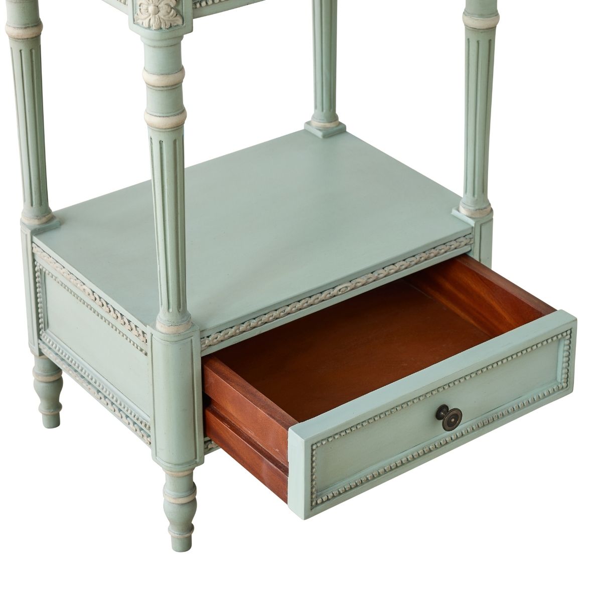Gwendolyn Small Shelf Table - Compact Side Table with Storage Shelf for Living Room, Bedroom, Office | Perfect for Holding Books, Lamps, and Decor