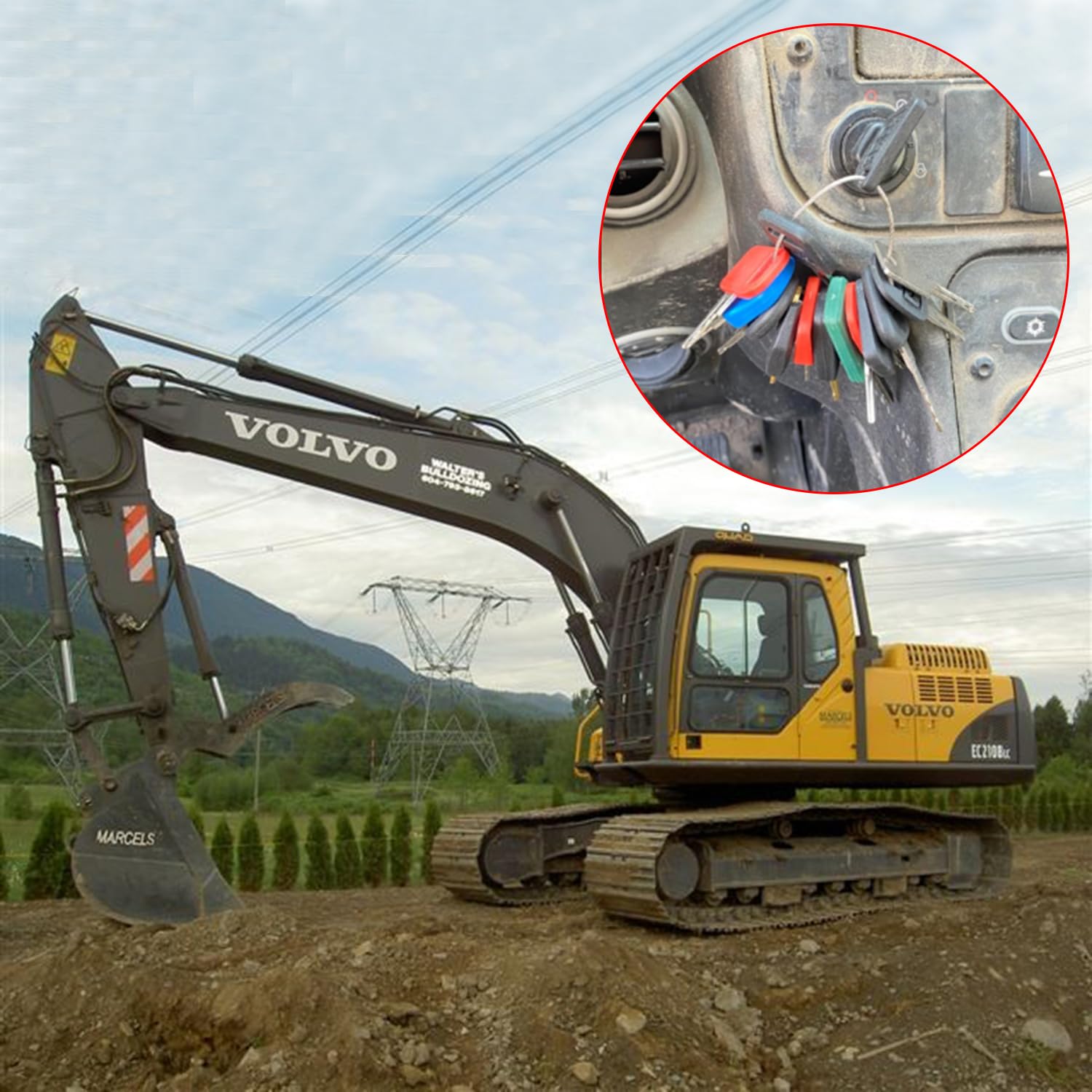 16 Pcs Heavy Equipment Key Set for Volvo, Caterpillar, Komatsu, John Deere, JCB & Case – Universal Ignition & Master Keys for Excavators, Bulldozers & Construction Machinery – Perfect for Equipment Operators, Mechanics & Construction Sites