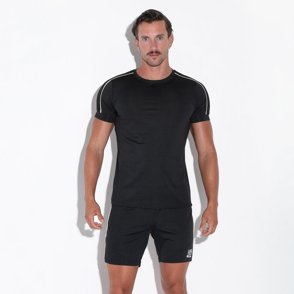 Code 22 Downtown Graphic T-Shirt 9931 - Black Cotton Streetwear Tee for Men | Casual Wear, Urban Fashion & Everyday Outfits