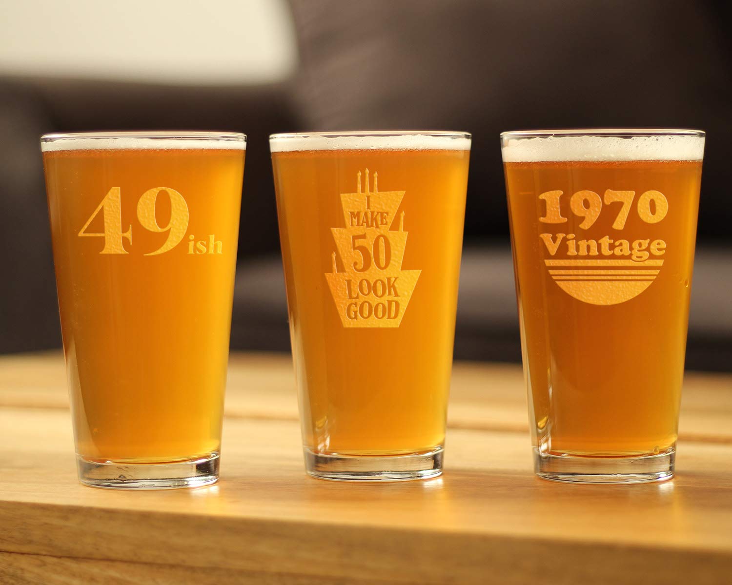 Funny 50th Birthday Gift - 16 oz Pint Glass for Beer - Perfect for Men & Women Turning 50 - Great for Birthday Parties & Celebrations - Cheers to 50 Years!