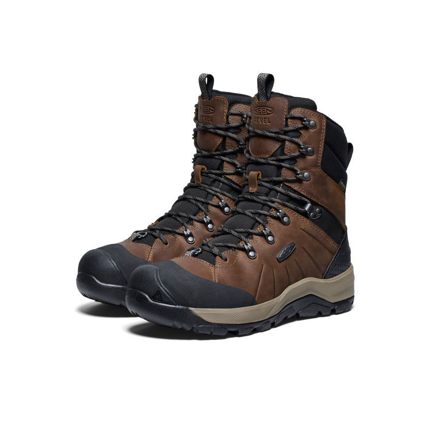 Men's Revel IV High Polar Waterproof Winter Boots - Insulated Snow Boots for Hiking & Outdoor Activities | Canteen/Black | Perfect for Snowshoeing, Ice Fishing & Cold Weather Adventures