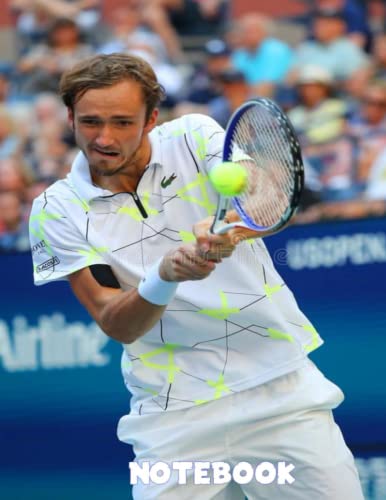 Daniil Medvedev Notebook Journal - 104 Pages Lined Writing Notebook for Office, School, Thanksgiving - Perfect Gift for Tennis Fans & Students