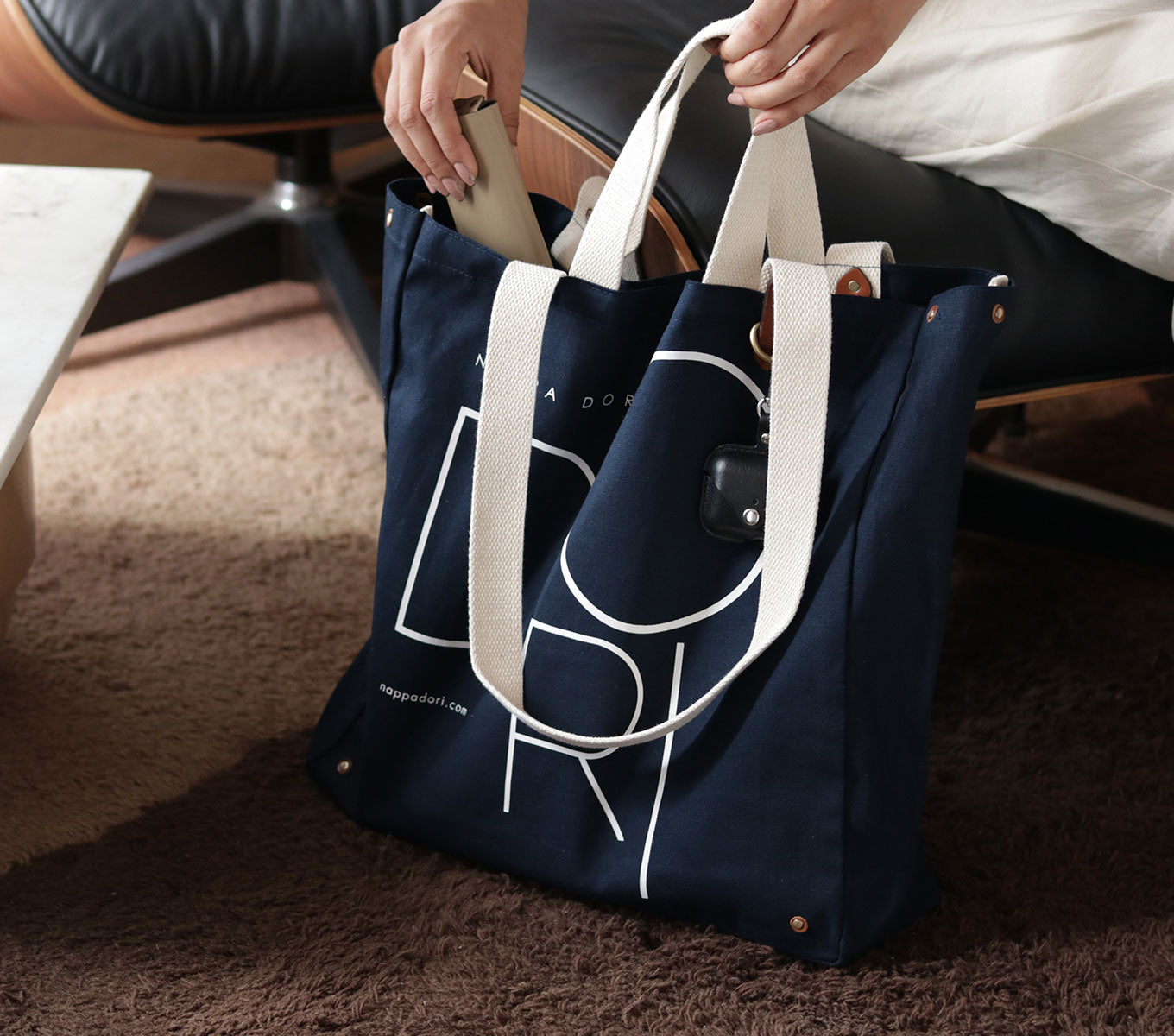 DORI Tote Bag for Women - Stylish & Spacious Canvas Shoulder Bag - Perfect for Work, Travel & Everyday Use