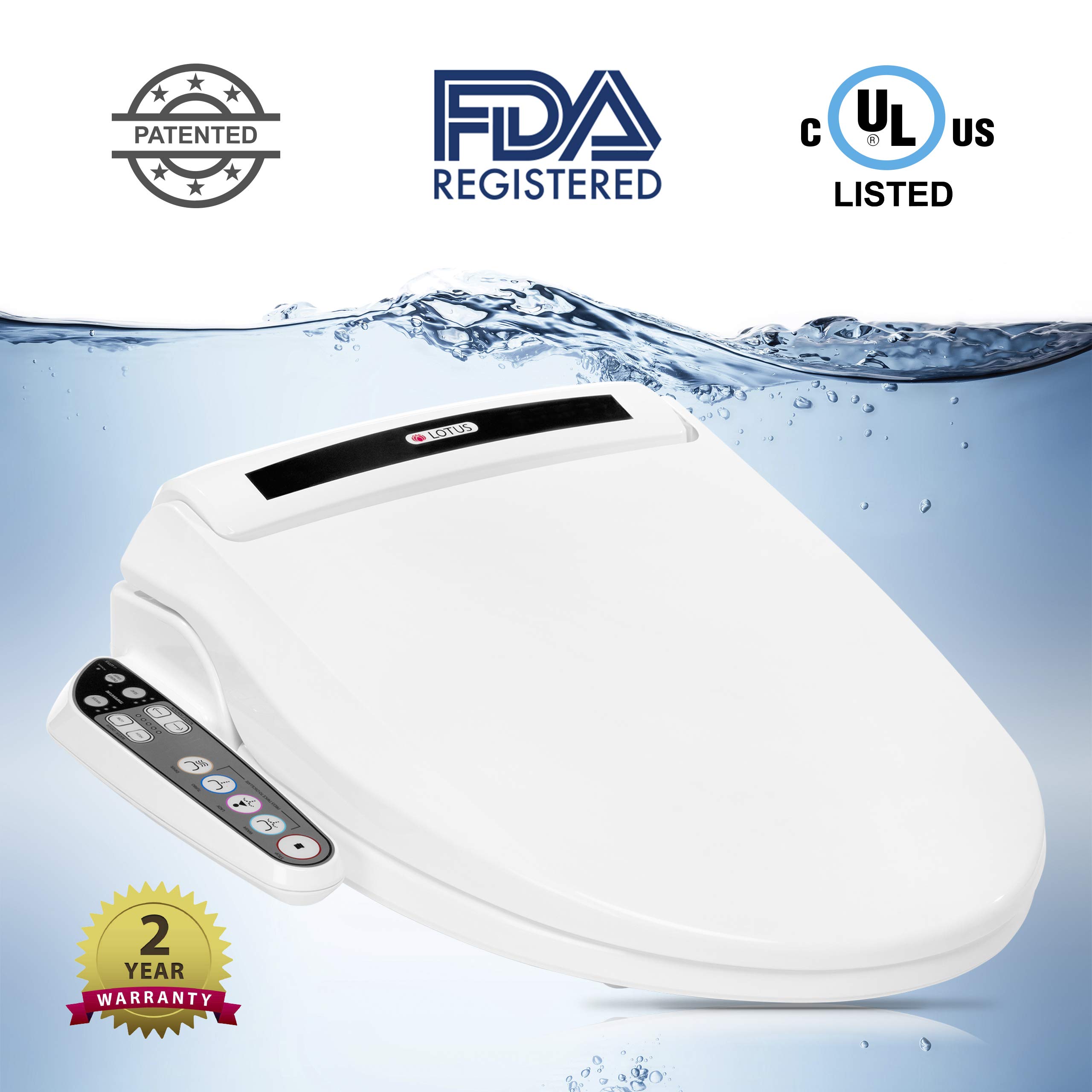 Smart Bidet ATS-800 - FDA Registered Bidet Toilet Seat with Heated Seat, Temperature Controlled Water Wash & Warm Air Dryer | Easy DIY Installation | Made in Korea | Perfect for Bathroom Upgrade & Modern Home Comfort