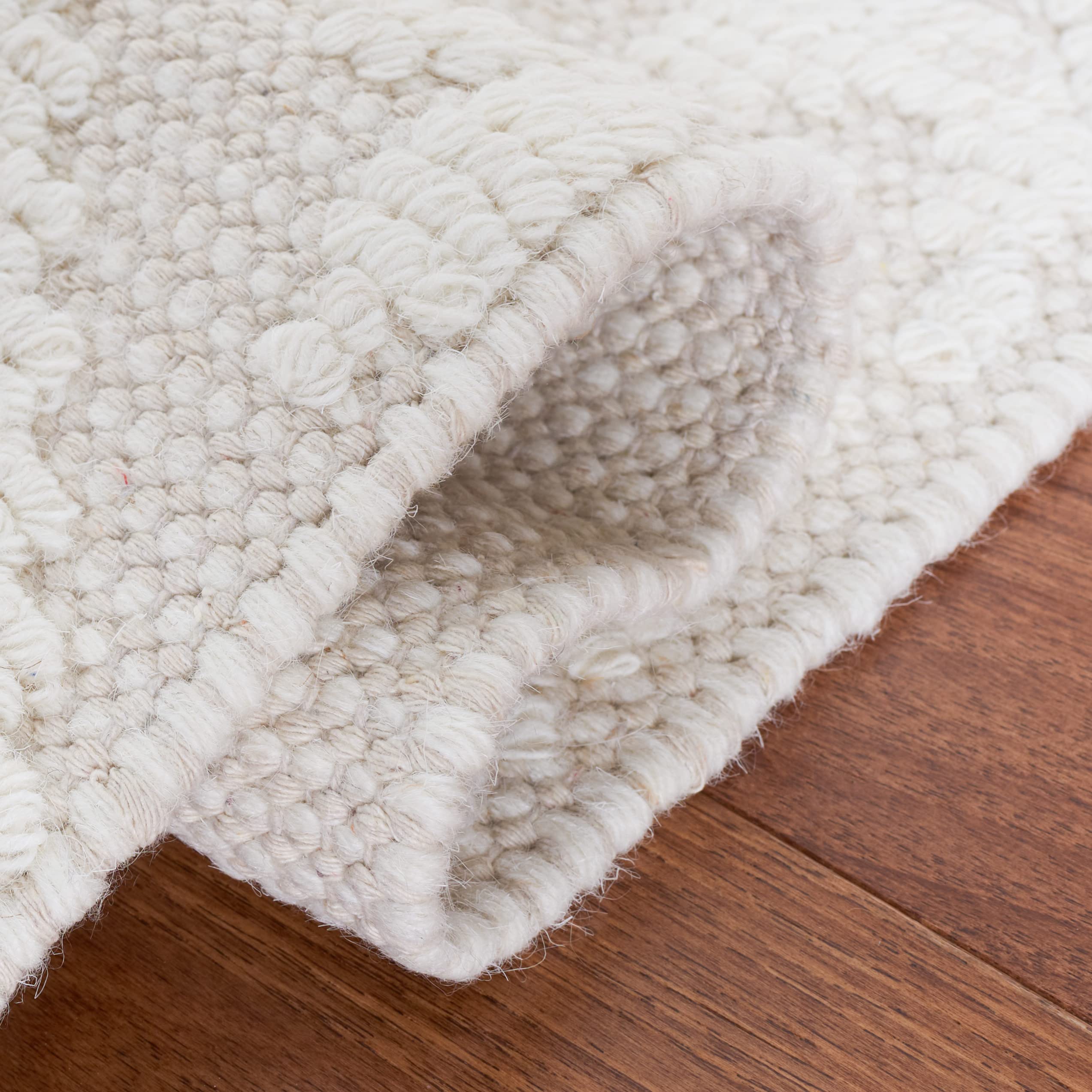 SAFAVIEH Vermont Collection 6'x6' Ivory Wool & Cotton Area Rug VRM101A - Handmade Premium Rug for Living Room, Dining Room, Bedroom & Home Decor