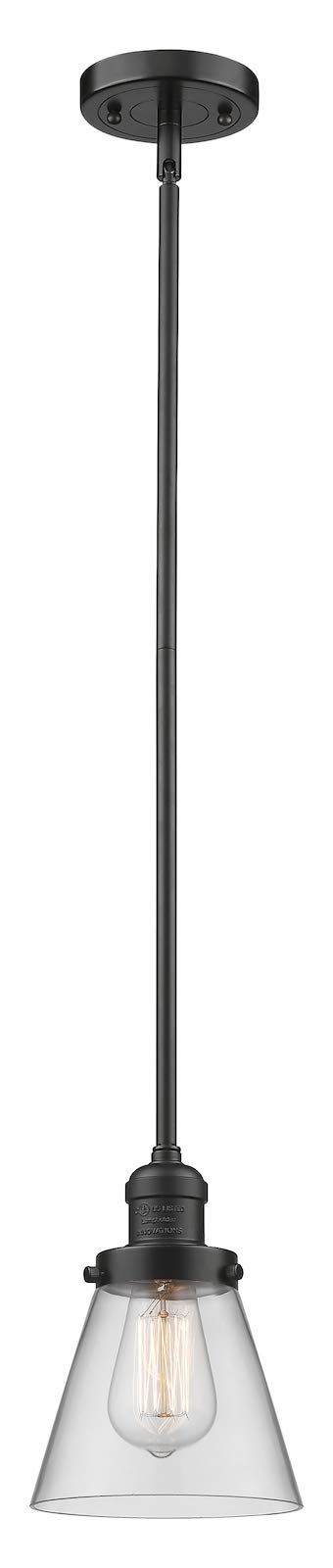 Glass Stem Mini Pendant Light Fixture in Oil Rubbed Bronze Finish - Perfect for Kitchen Island, Dining Room, and Entryway Lighting