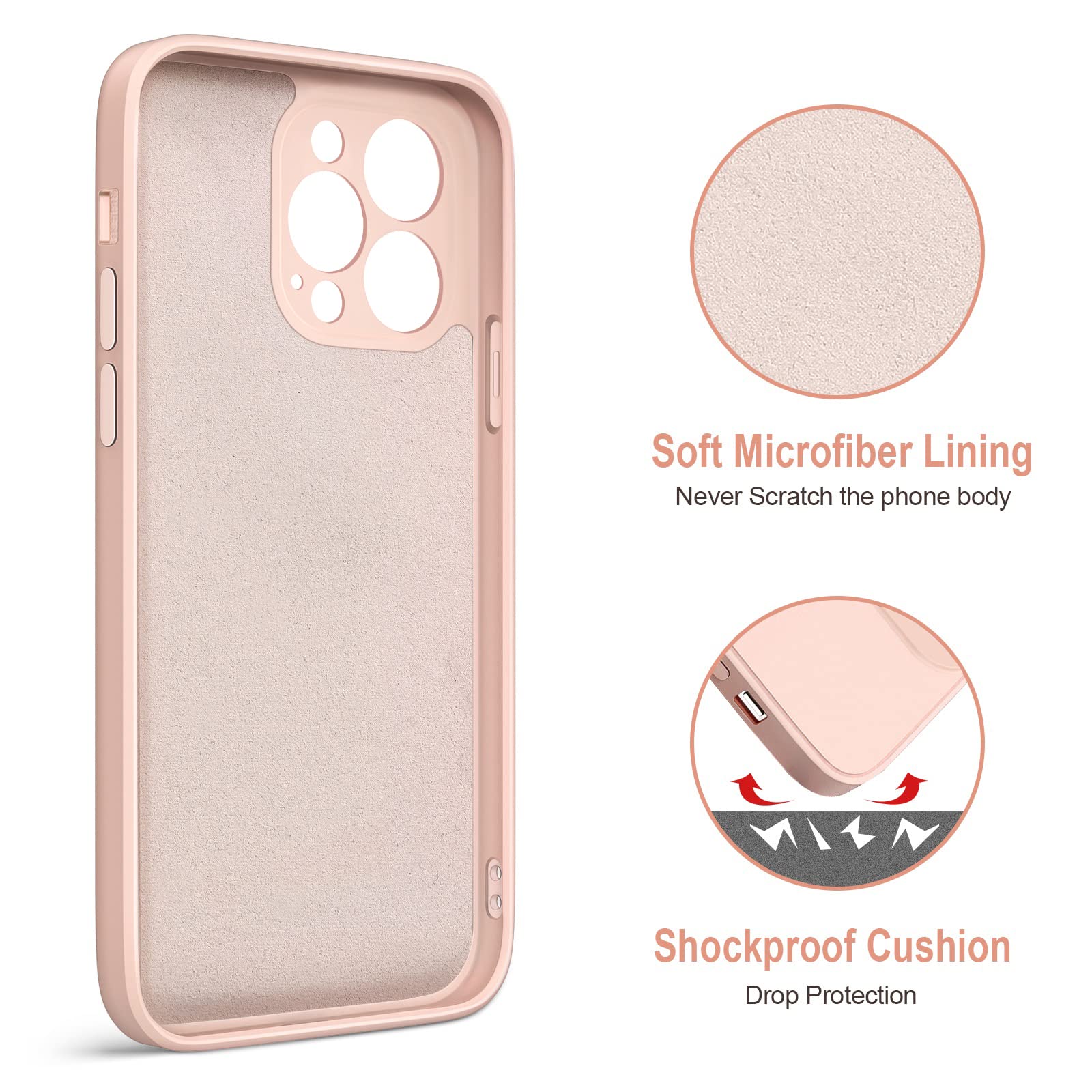 Hython Magnetic Ring Stand Case for iPhone 12 Pro Max - 360° Rotatable Kickstand with Shockproof Protection & Soft Microfiber Lining | Perfect for Work, Travel & Hands-Free Viewing (Pink Sand)
