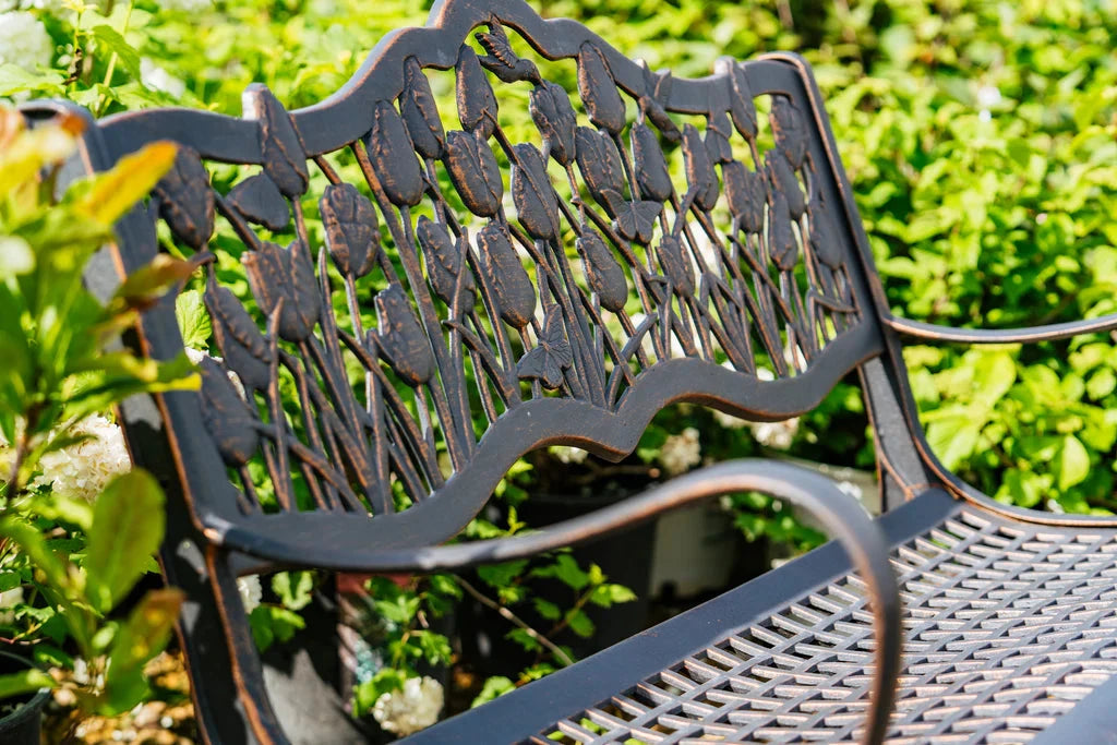 Outdoor Tulip Loveseat - Waterproof Wicker Patio Furniture Set for Garden, Balcony, and Backyard - Perfect for Relaxing and Entertaining Guests