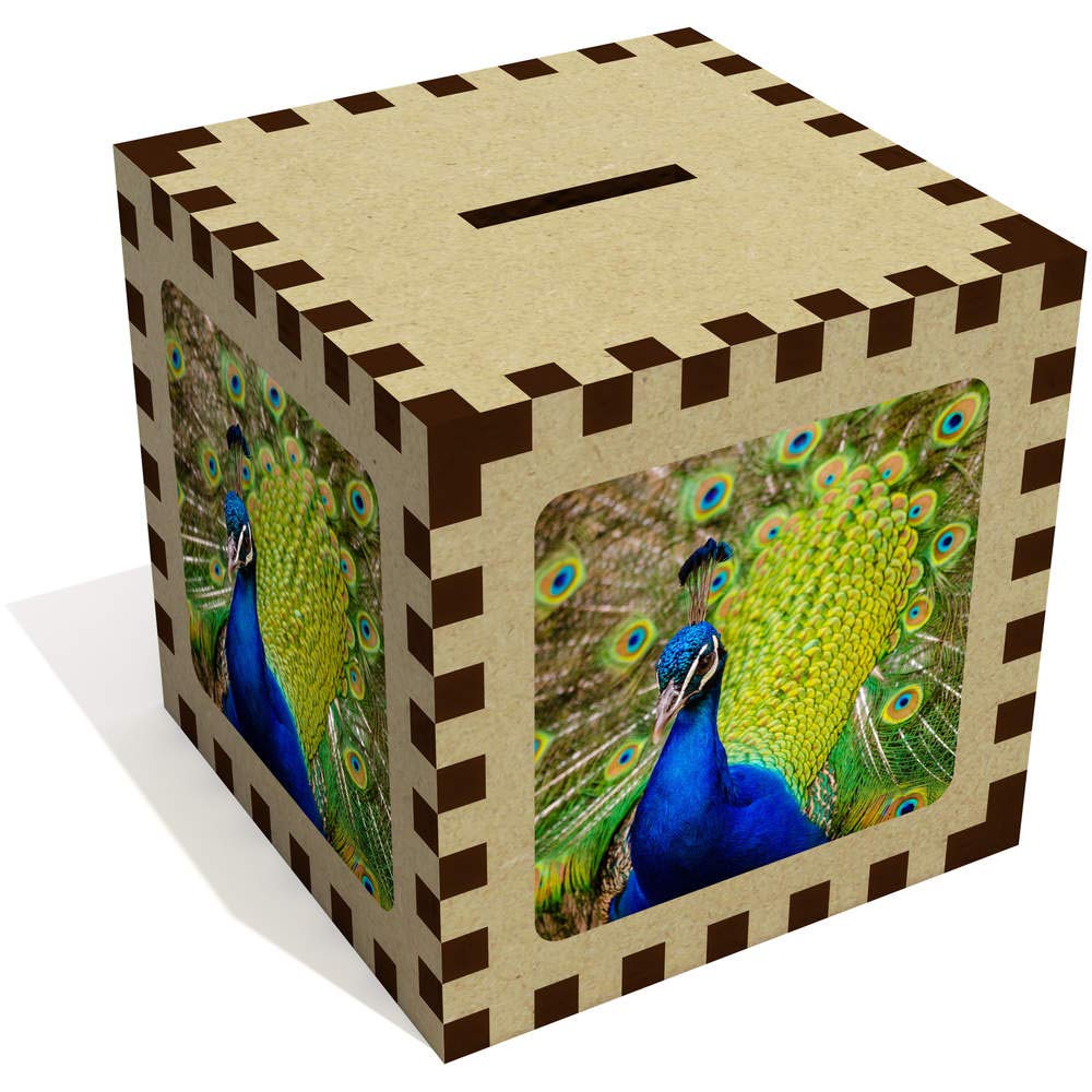 Azeeda Peacock Money Box - Elegant Piggy Bank for Saving Coins & Cash | Perfect Gift for Kids, Collectors & Home Decor (MB00013217) | Use for Birthday, Christmas, Savings Goals & Room Decoration