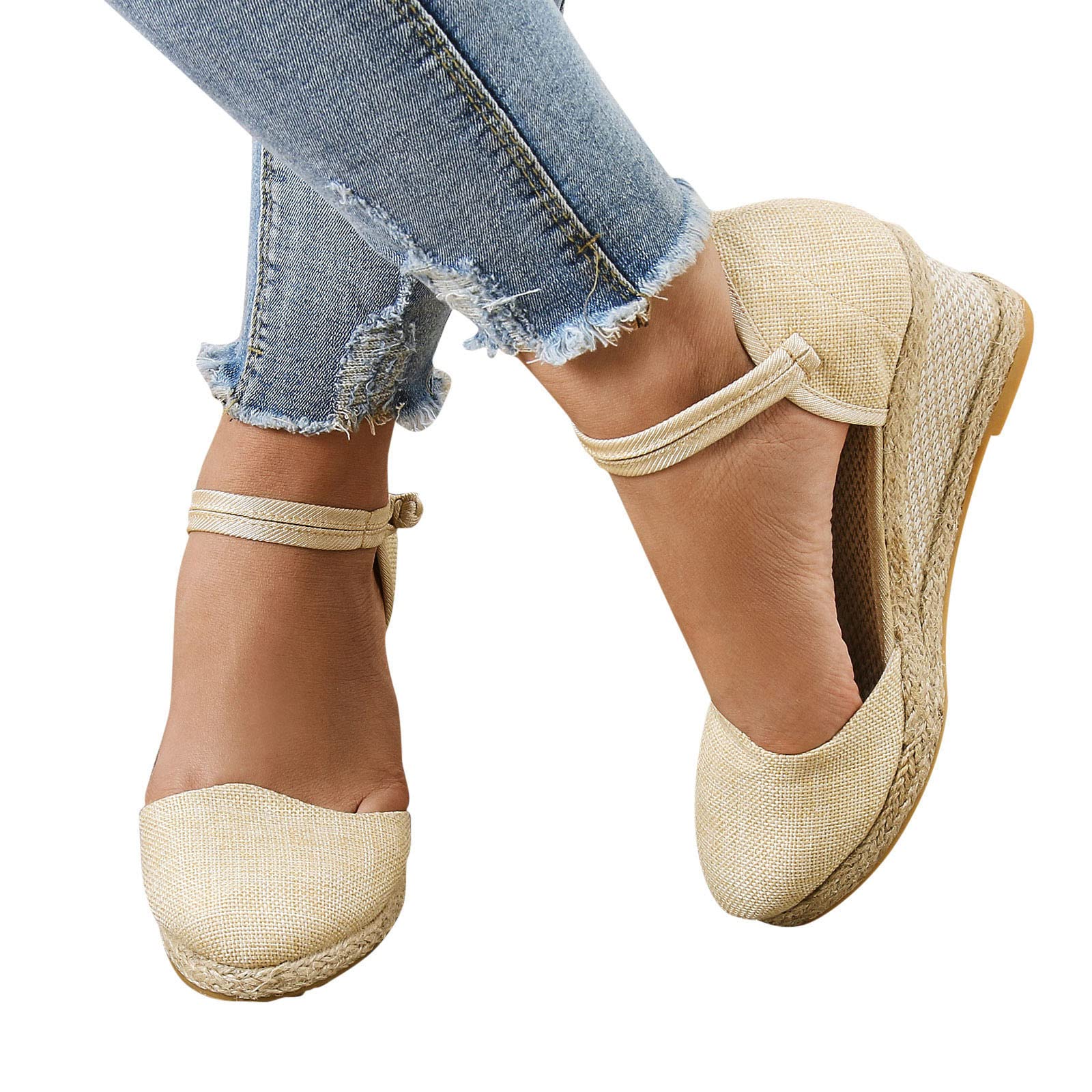 Women's Comfortable Wedge Slide Sandals with Buckle - Stylish & Supportive Summer Footwear for Beach, Walking & Casual Outings