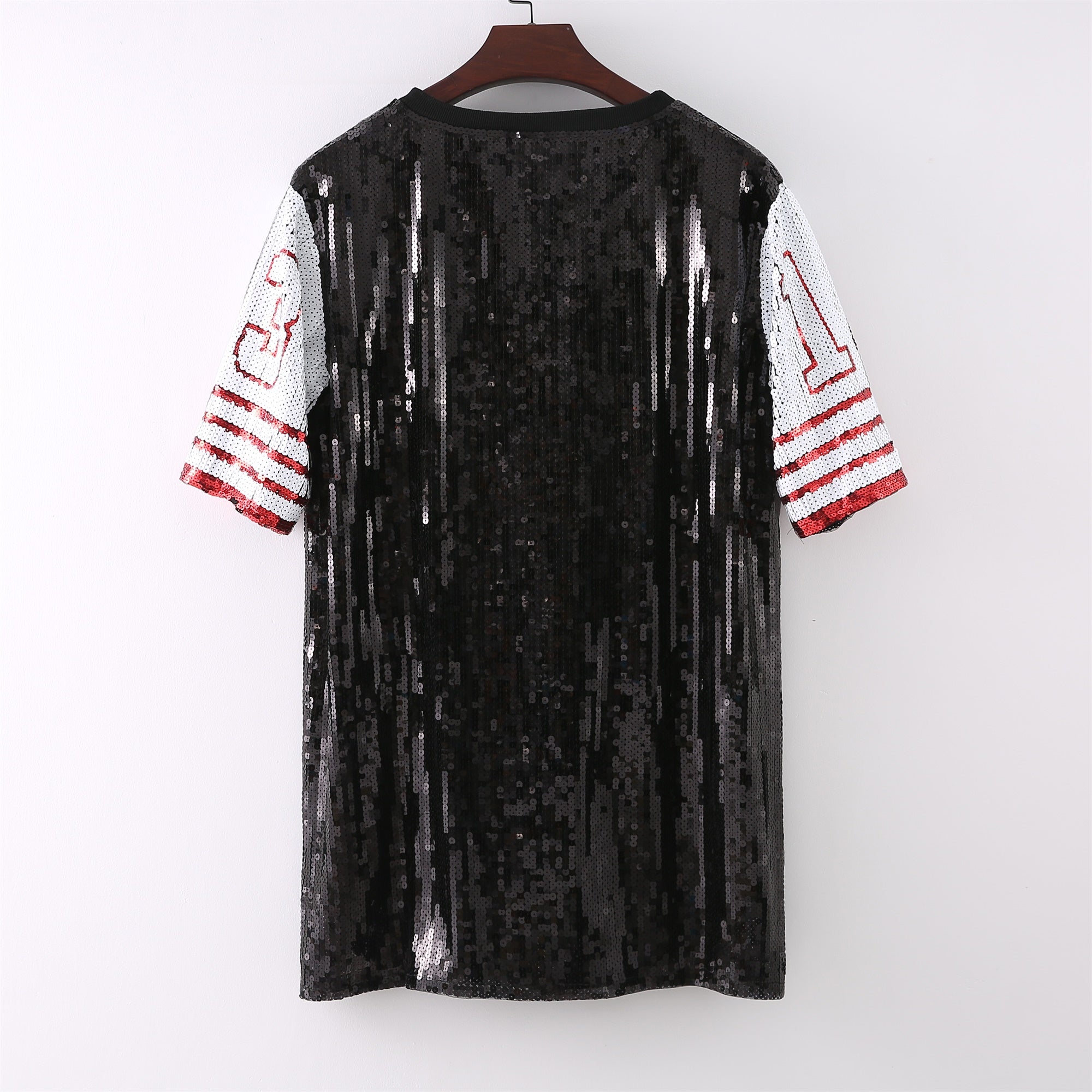 Sparkly Sequin T-Shirt for Women - Trendy Party Top with Glitter Details | Perfect for Night Out, Club Wear, and Special Occasions