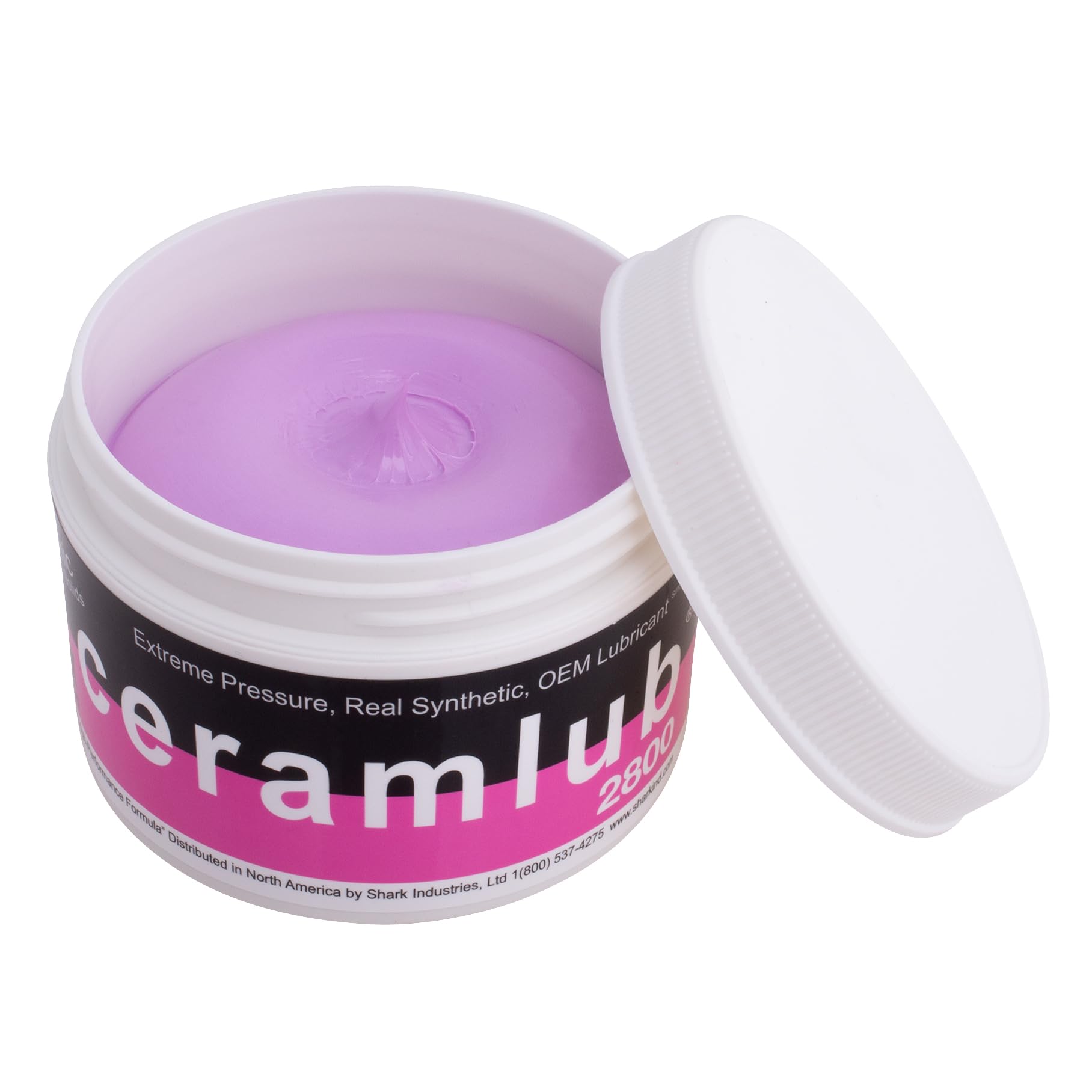 Shark Industries PN-90888 Ceramlub 2800 Extreme Pressure Brake Lubricant - Anti-Squeak & Anti-Seize Formula (6 Jars + 6 Brushes) - Perfect for Automotive Brake Maintenance, DIY Repairs & Professional Mechanic Use