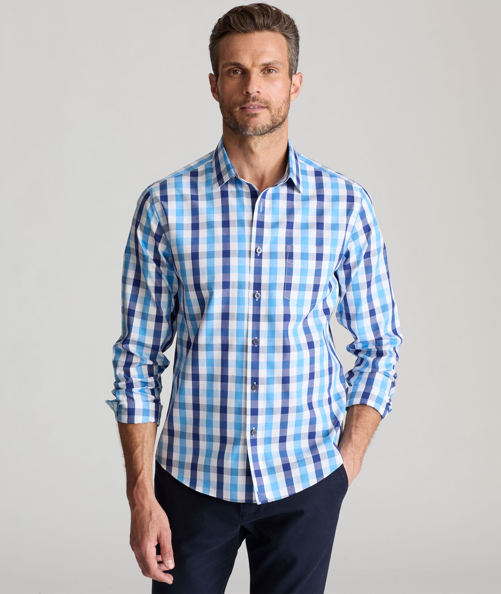 Premium Wrinkle-Free Hudson Shirt for Men - Comfortable & Stylish Casual Button Down Shirt for Work, Office, and Everyday Wear