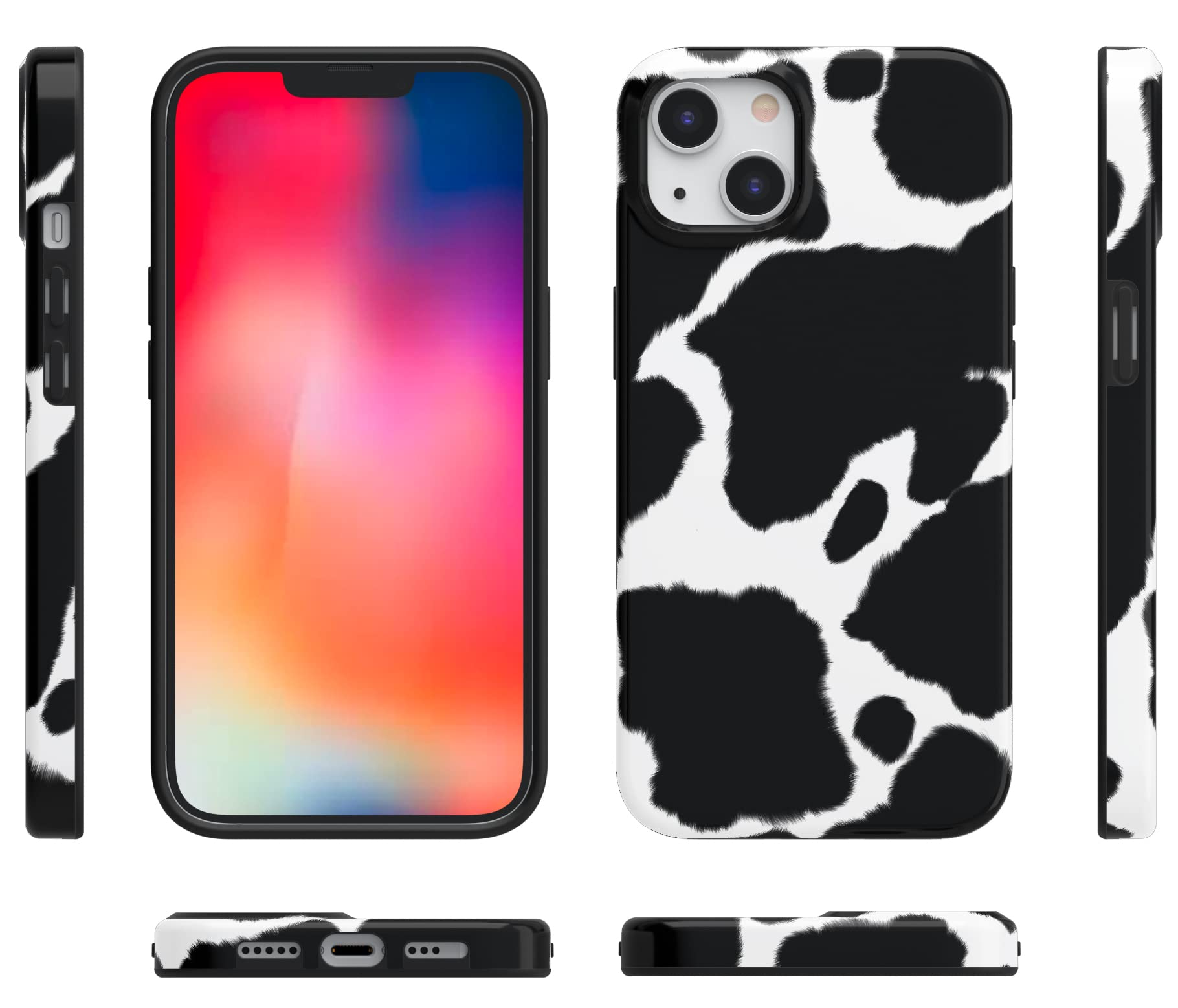 Casely iPhone 13 Case with MagSafe - Trendy Cow Print Design for Women & Girls | Perfect for Everyday Use, Work & School Accessories