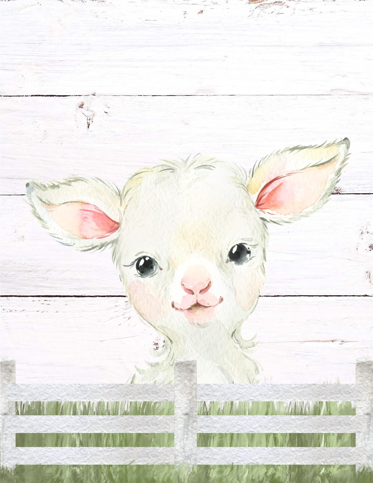 Rustic Farm Nursery Decor - 3 Highland Cow, Lamb, Barn Prints for Farmhouse Nursery & Kids Room