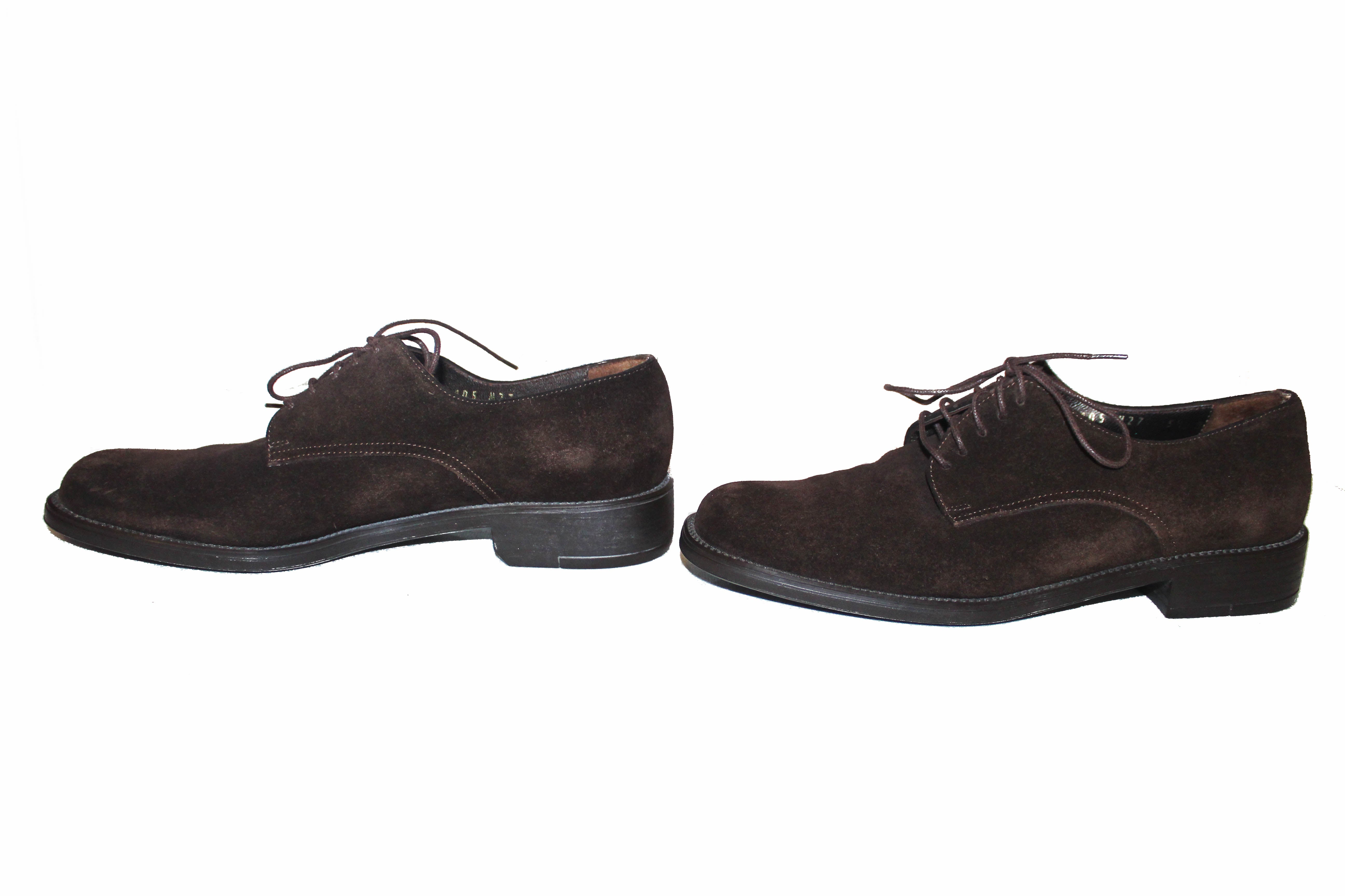 Authentic Salvatore Ferragamo Men's Sport Brown Suede Leather Dress Shoes Size 5.5 B - Perfect for Business Meetings, Weddings & Formal Events