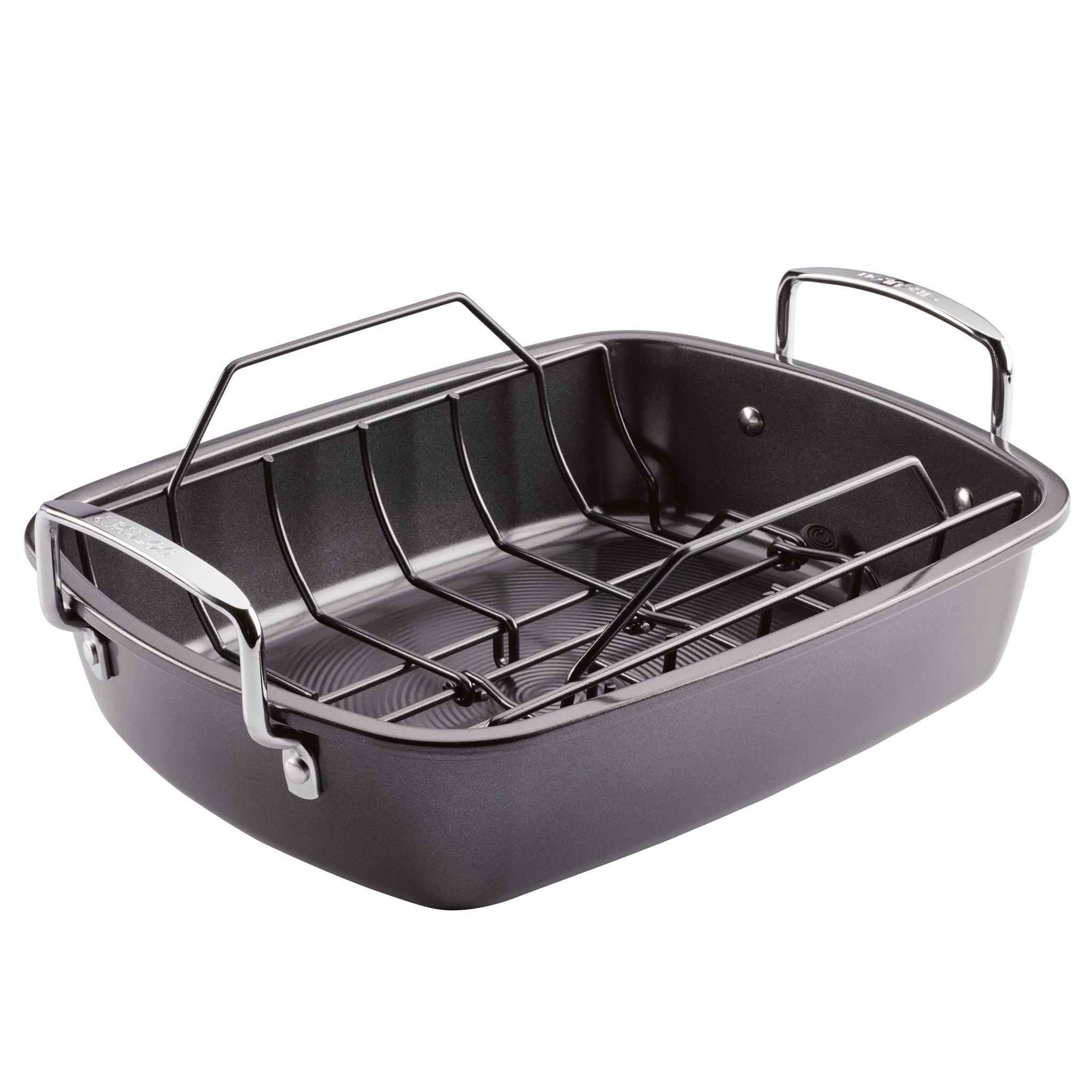 Nonstick Roasting Pan with Easy Serve Rack - Large Oven Safe Roaster for Turkey, Chicken & Meat - Perfect for Thanksgiving, Christmas & Holiday Cooking